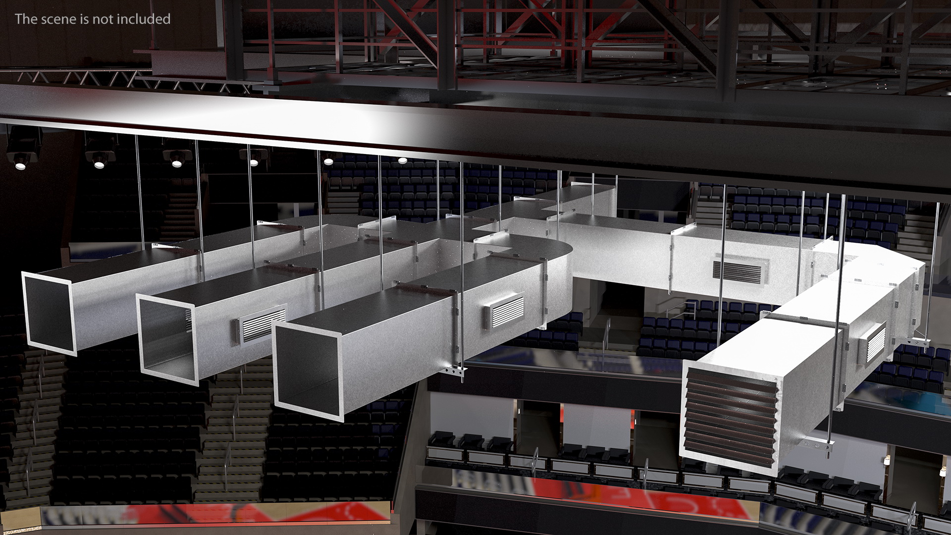Ventilation Shaft Square System Components 3D