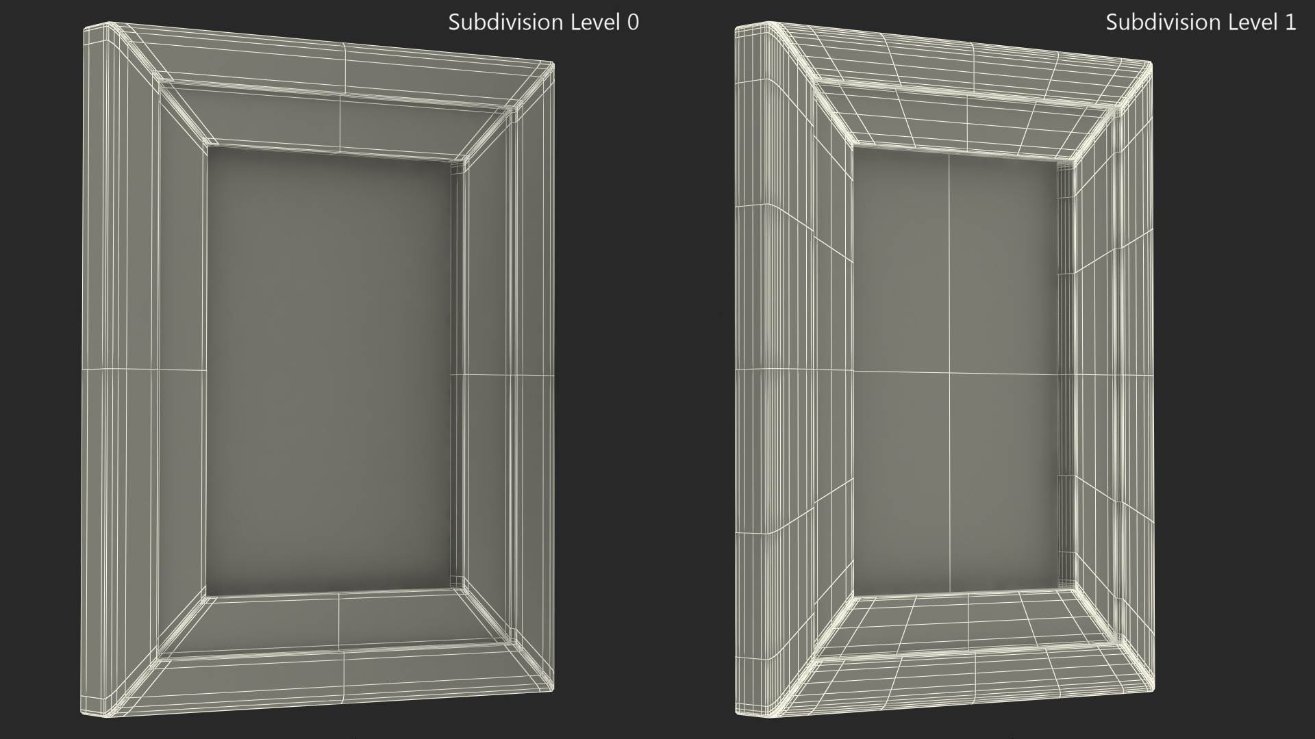 3D model Old Wooden Frame with Ornament