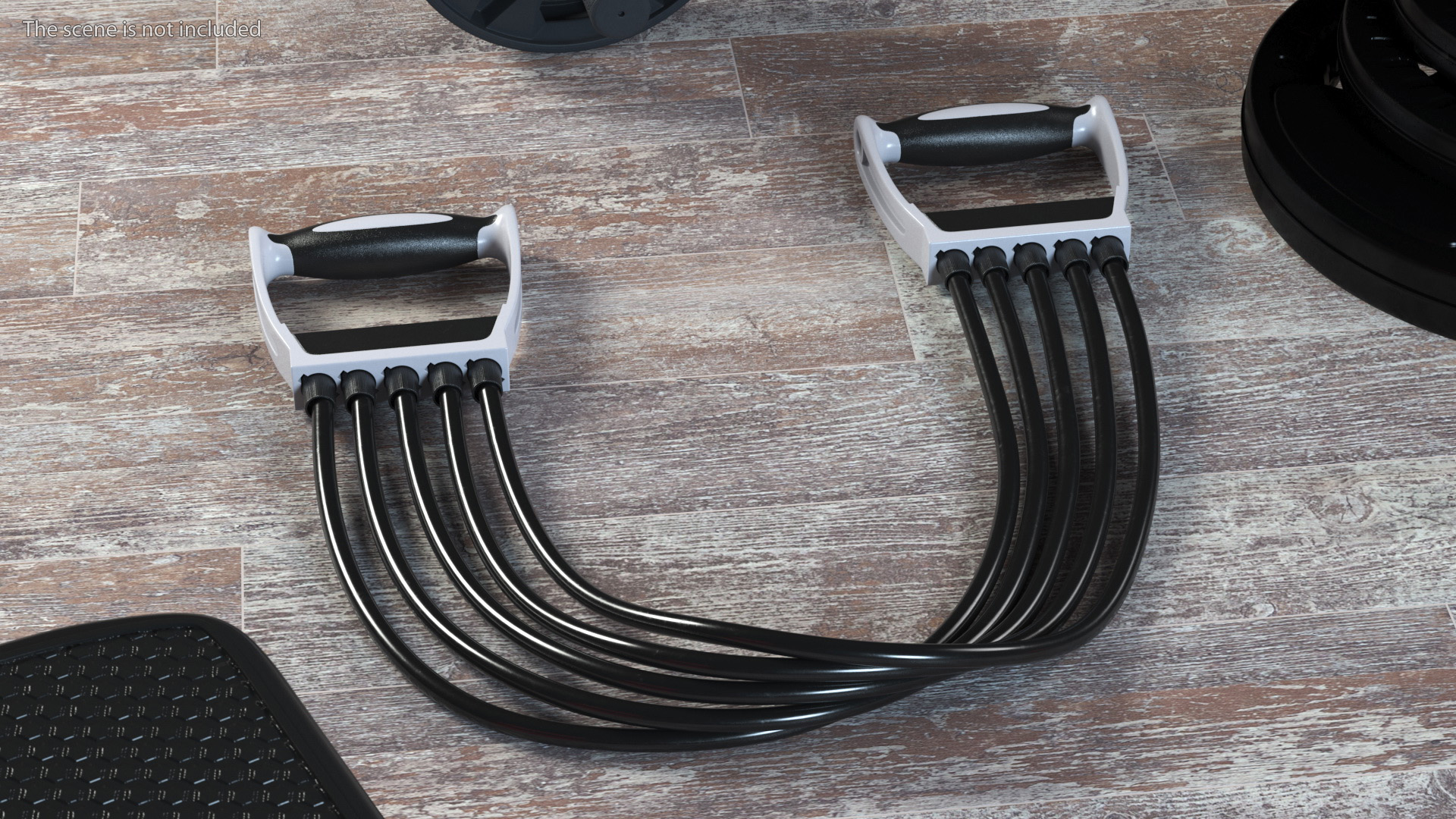 3D model Soft Chest Expander Bent Black