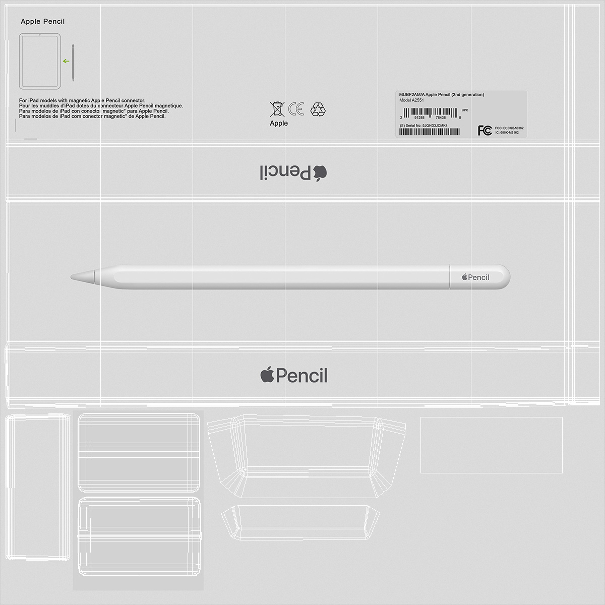 3D Box Apple Pencil