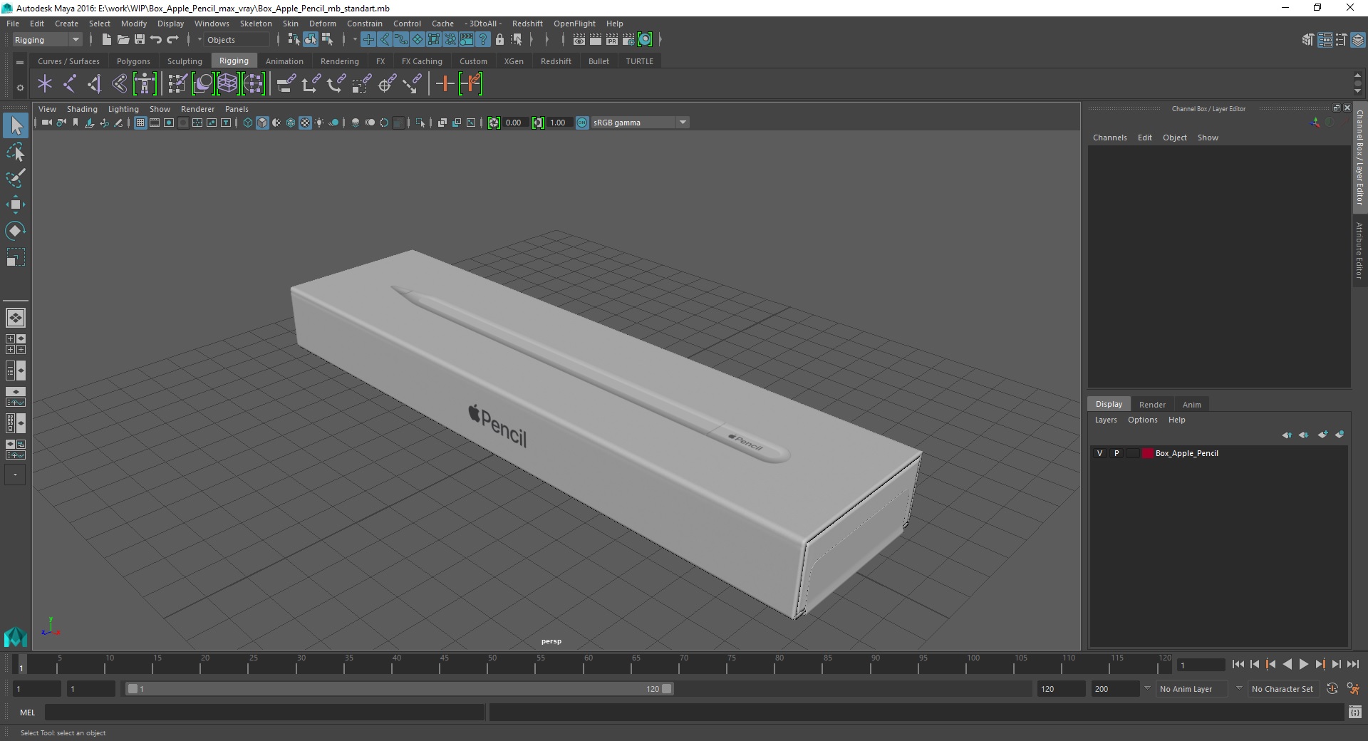 3D Box Apple Pencil