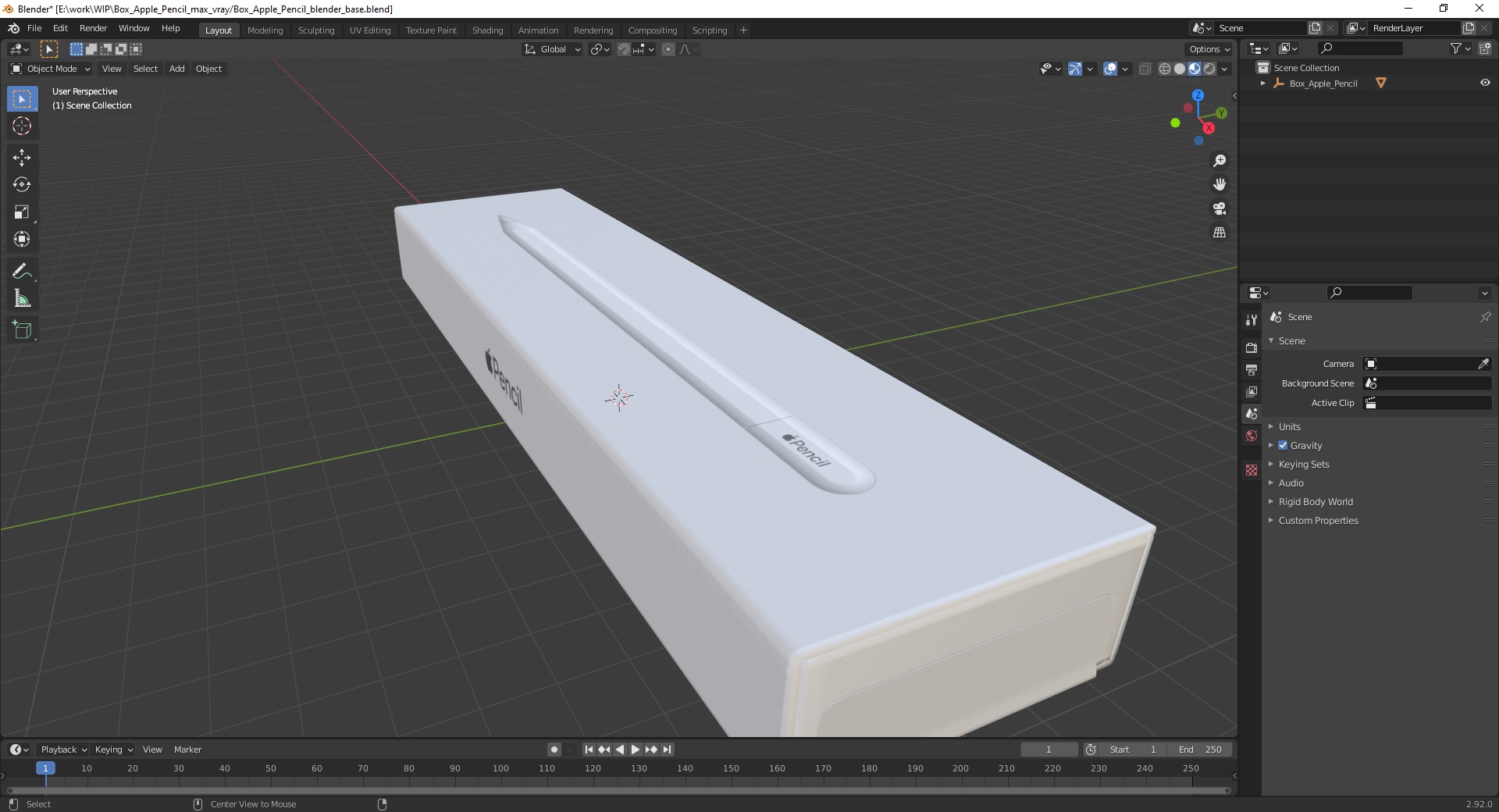3D Box Apple Pencil