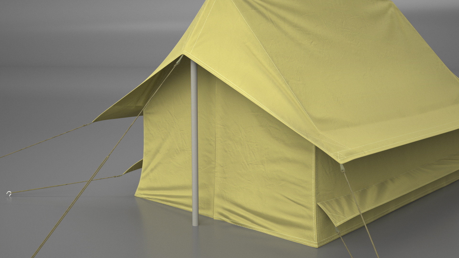 3D model Vintage Green Cabin Ridge Tent