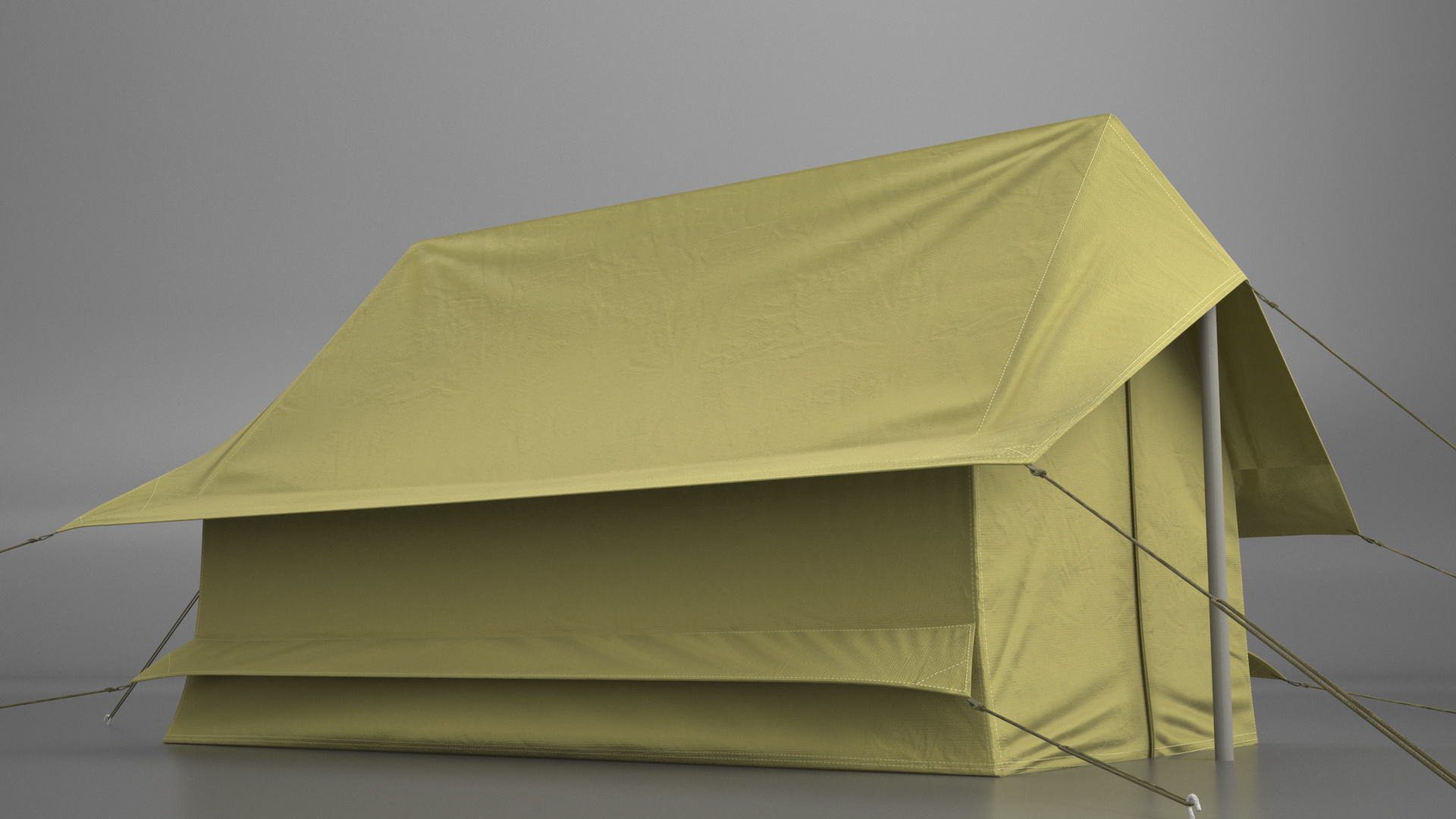 3D model Vintage Green Cabin Ridge Tent