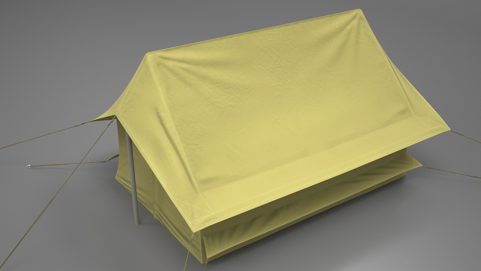 3D model Vintage Green Cabin Ridge Tent