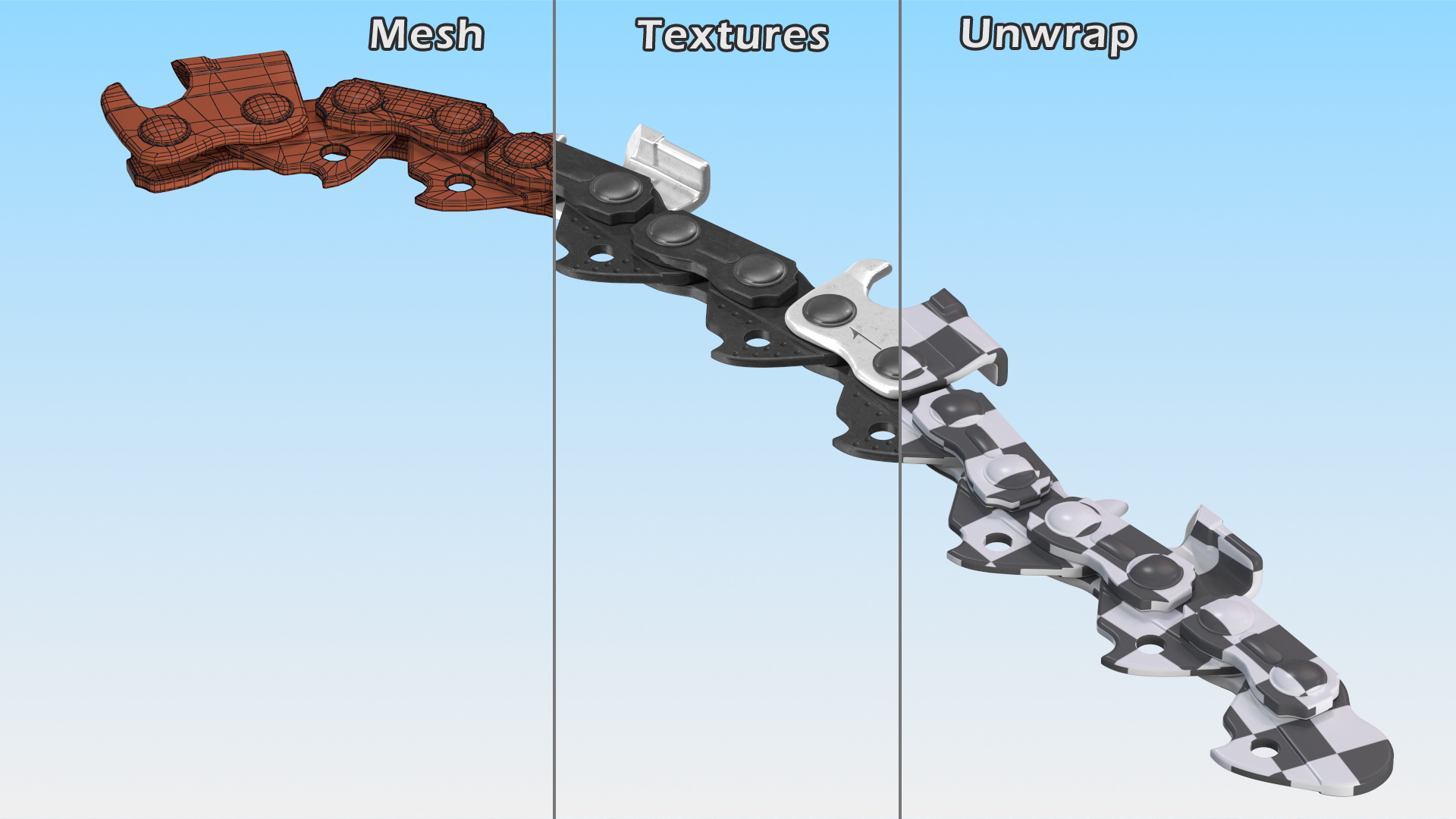 Segment Black Chain for Chainsaw 3D