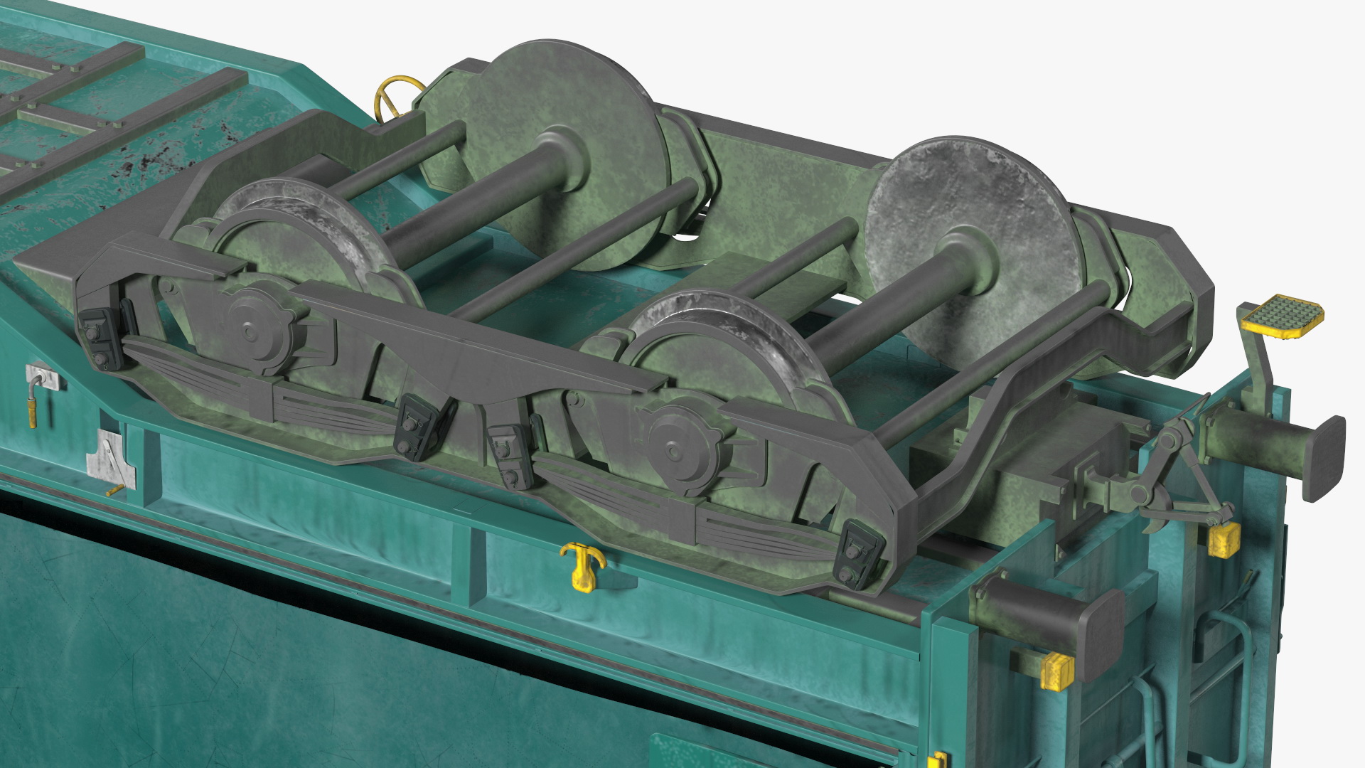 3D Tarpaulin Freight Wagon Closed Dirty