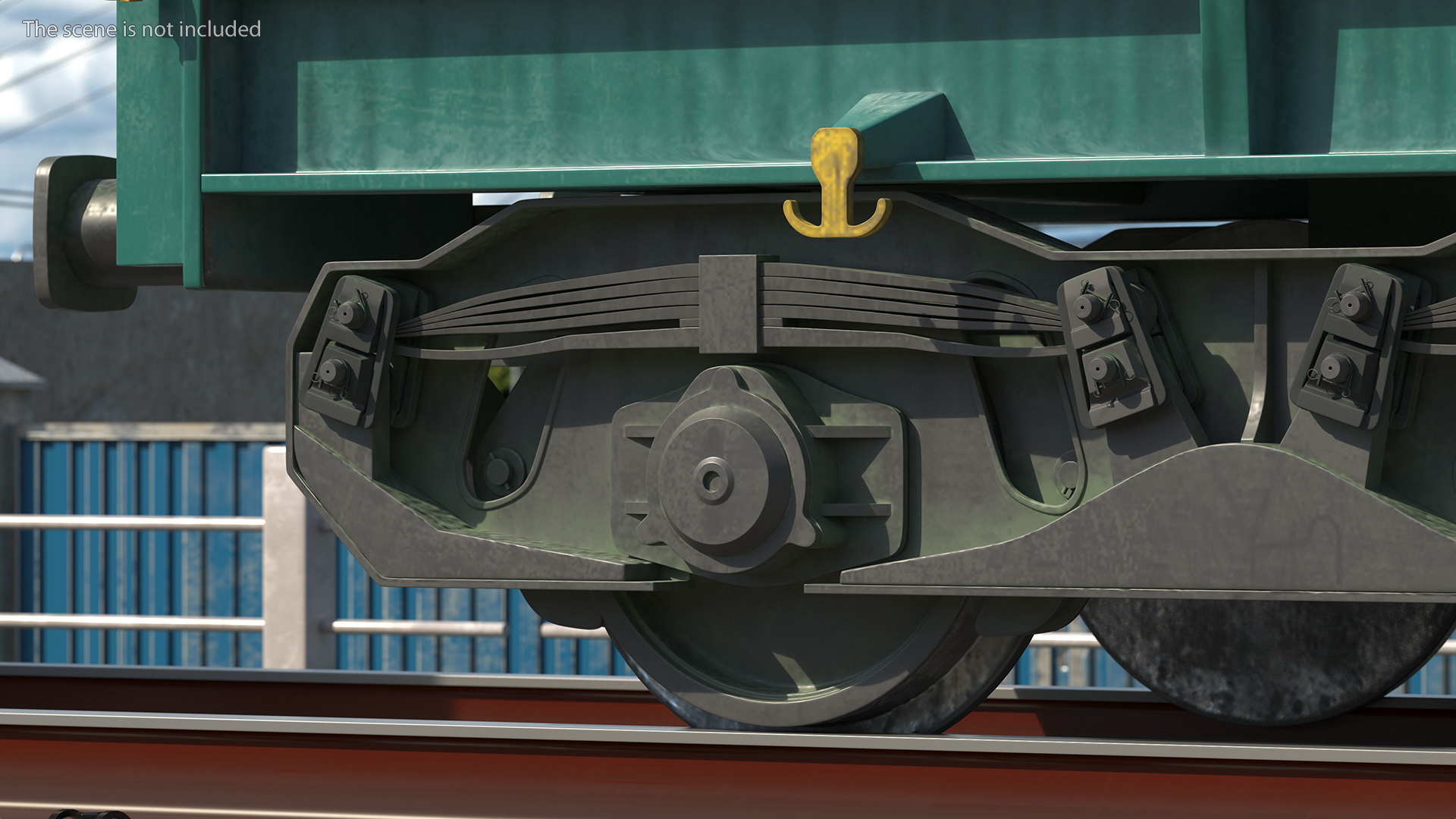 3D Tarpaulin Freight Wagon Closed Dirty
