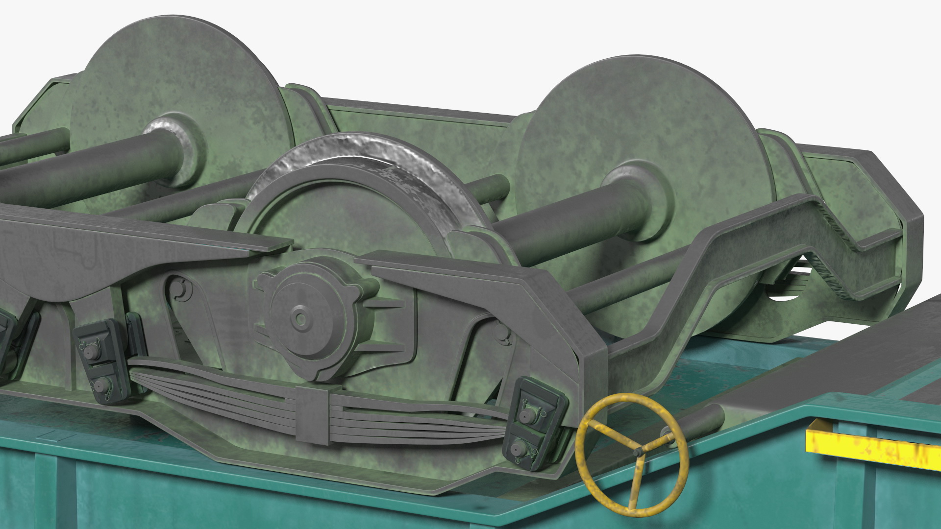 3D Tarpaulin Freight Wagon Closed Dirty