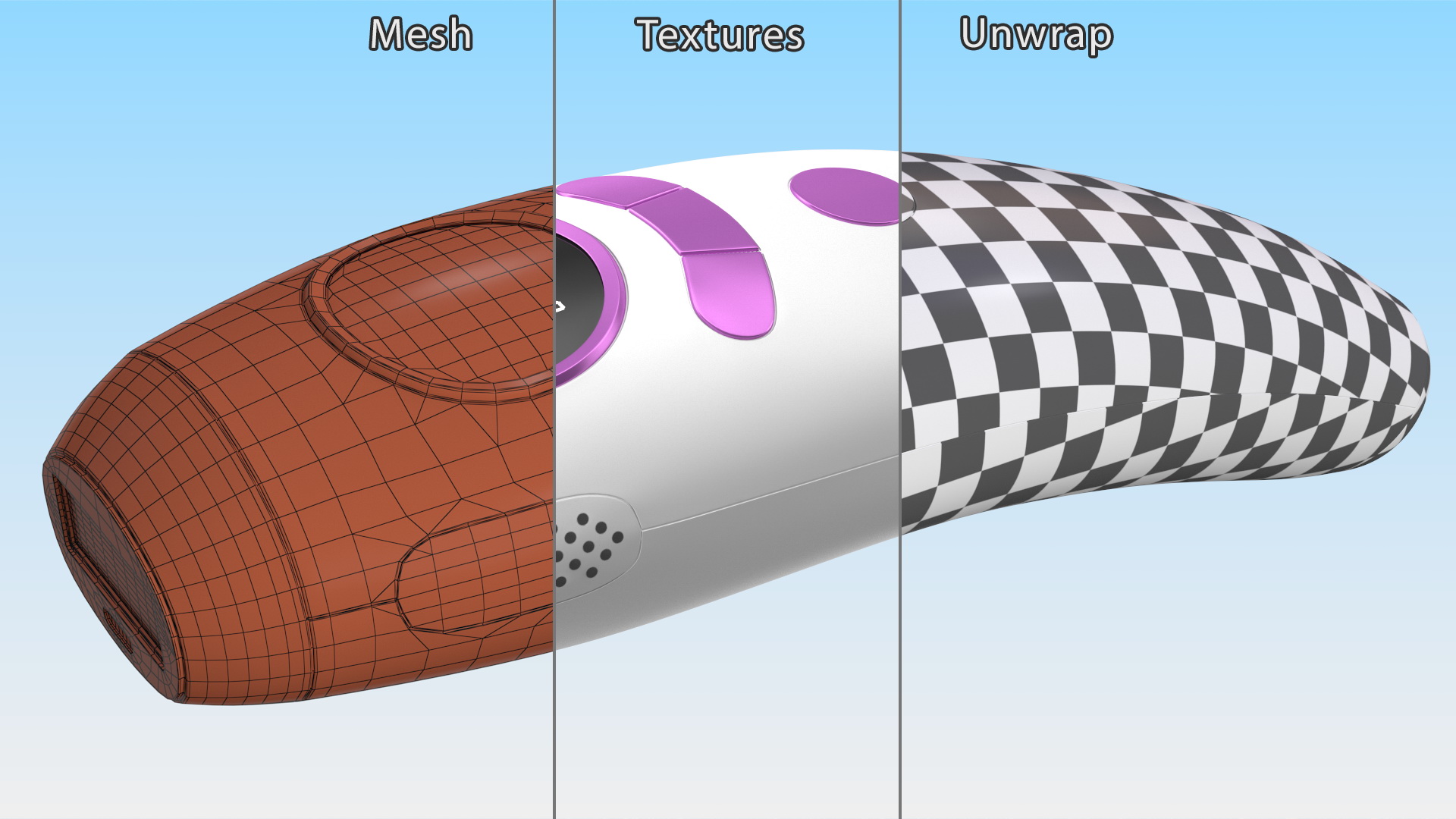 Painless IPL Hair Removal Device 3D