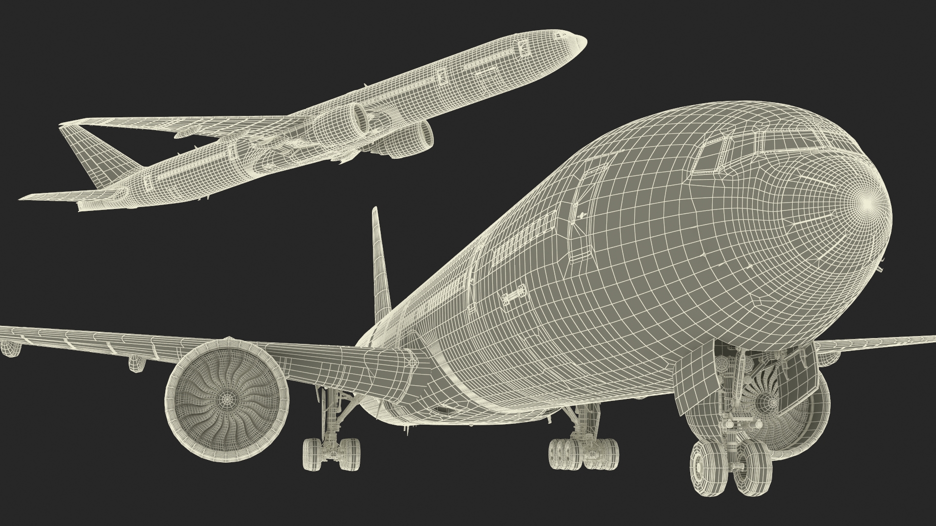 3D Boeing 777 British Airways Rigged model