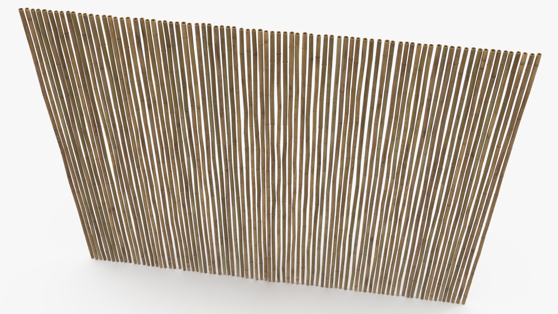 3D Bamboo Fence Dark Color model
