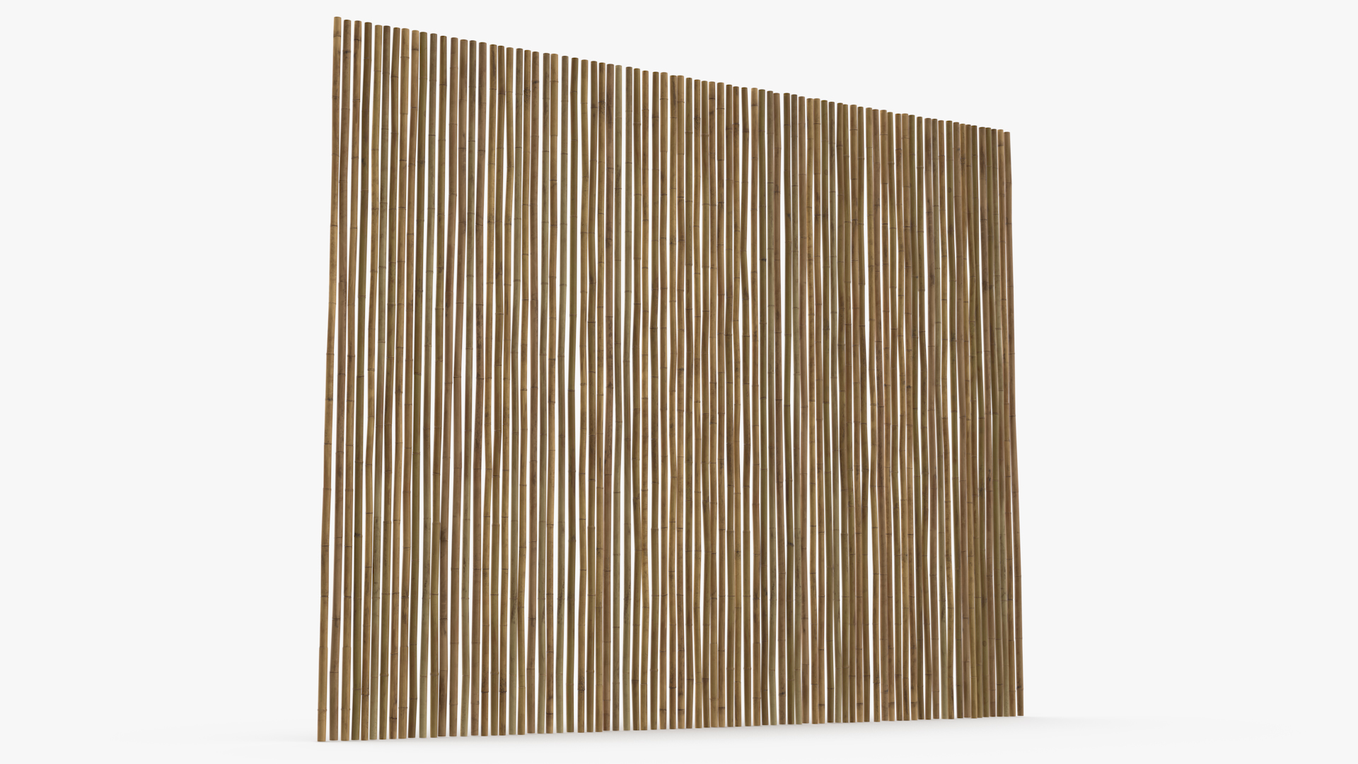 3D Bamboo Fence Dark Color model