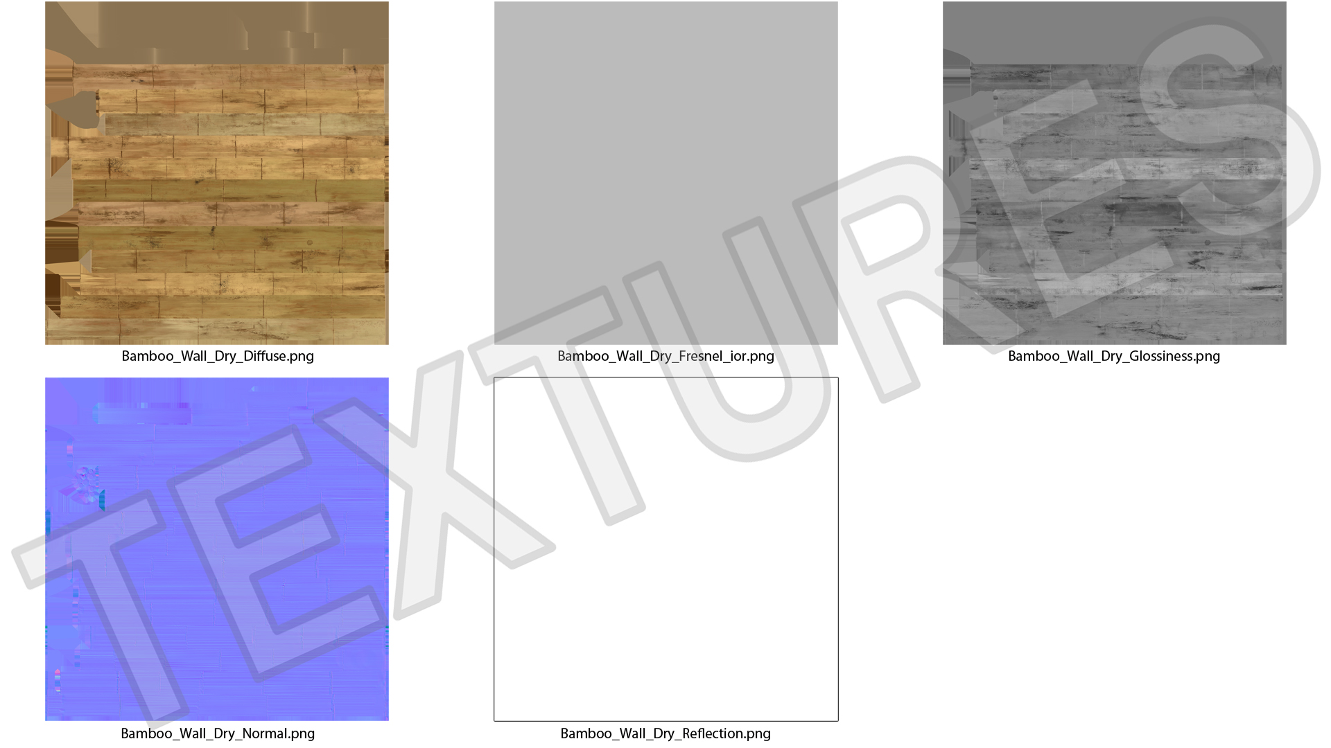 3D Bamboo Fence Dark Color model