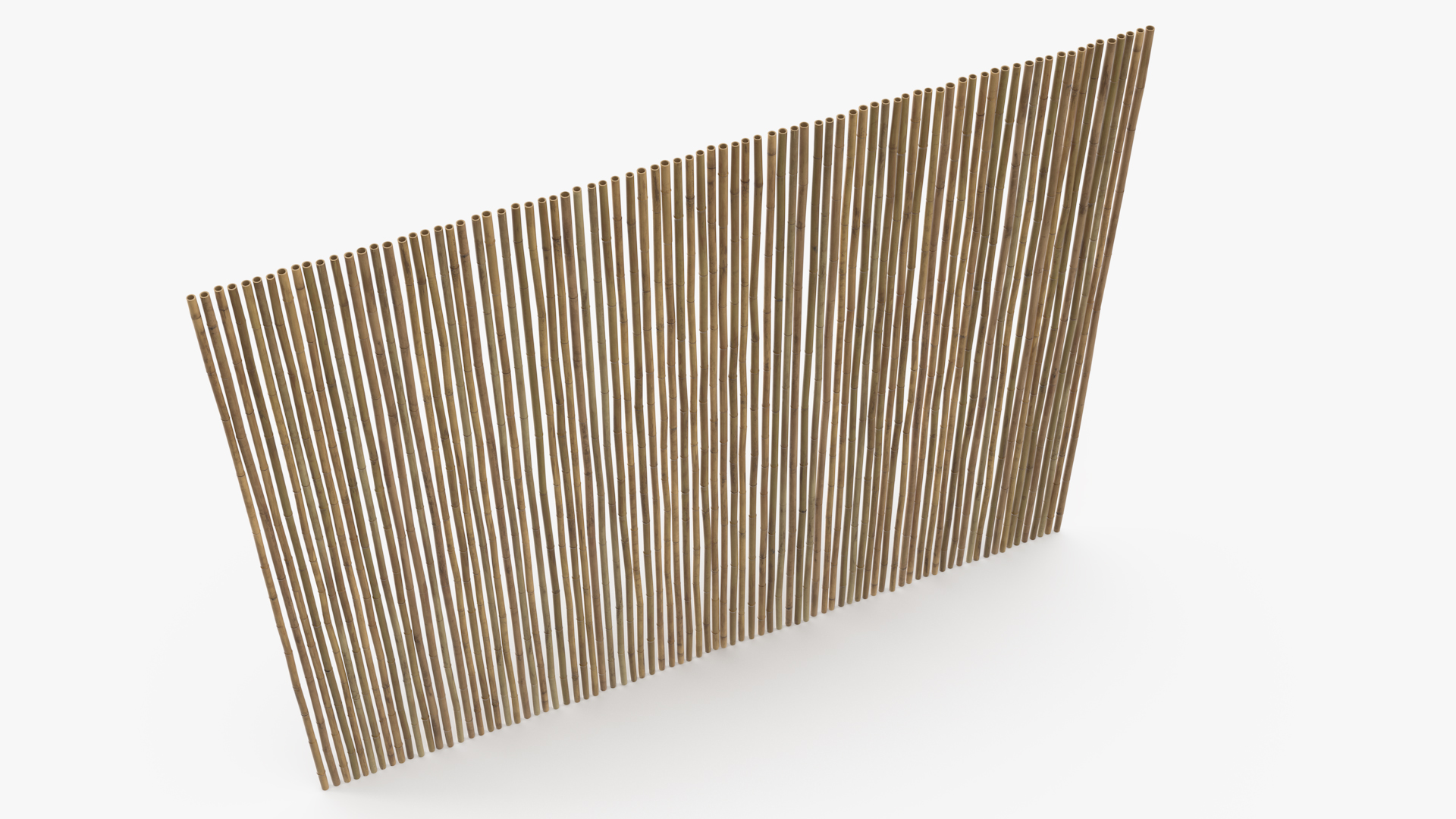 3D Bamboo Fence Dark Color model