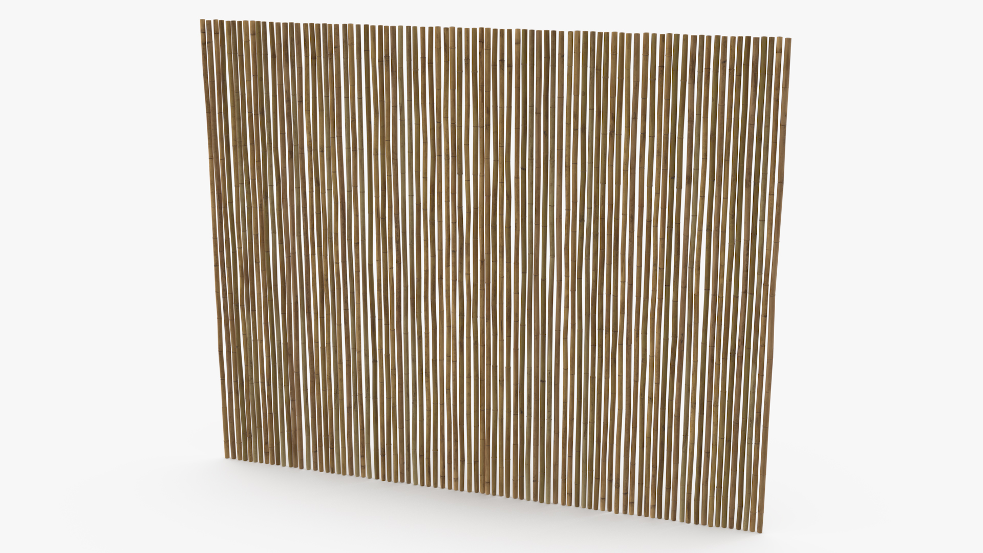 3D Bamboo Fence Dark Color model