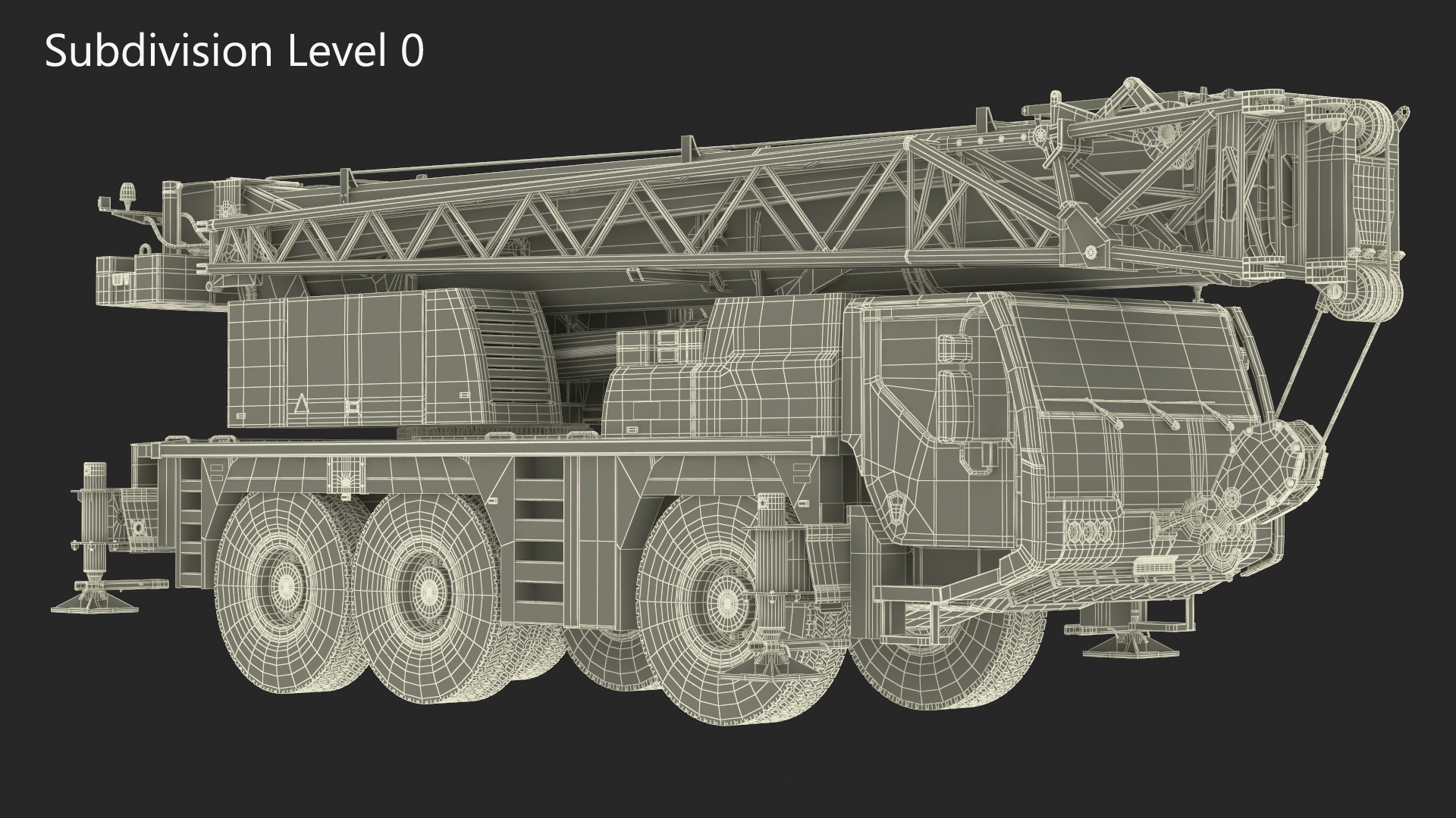 3D Mobile Crane Truck model