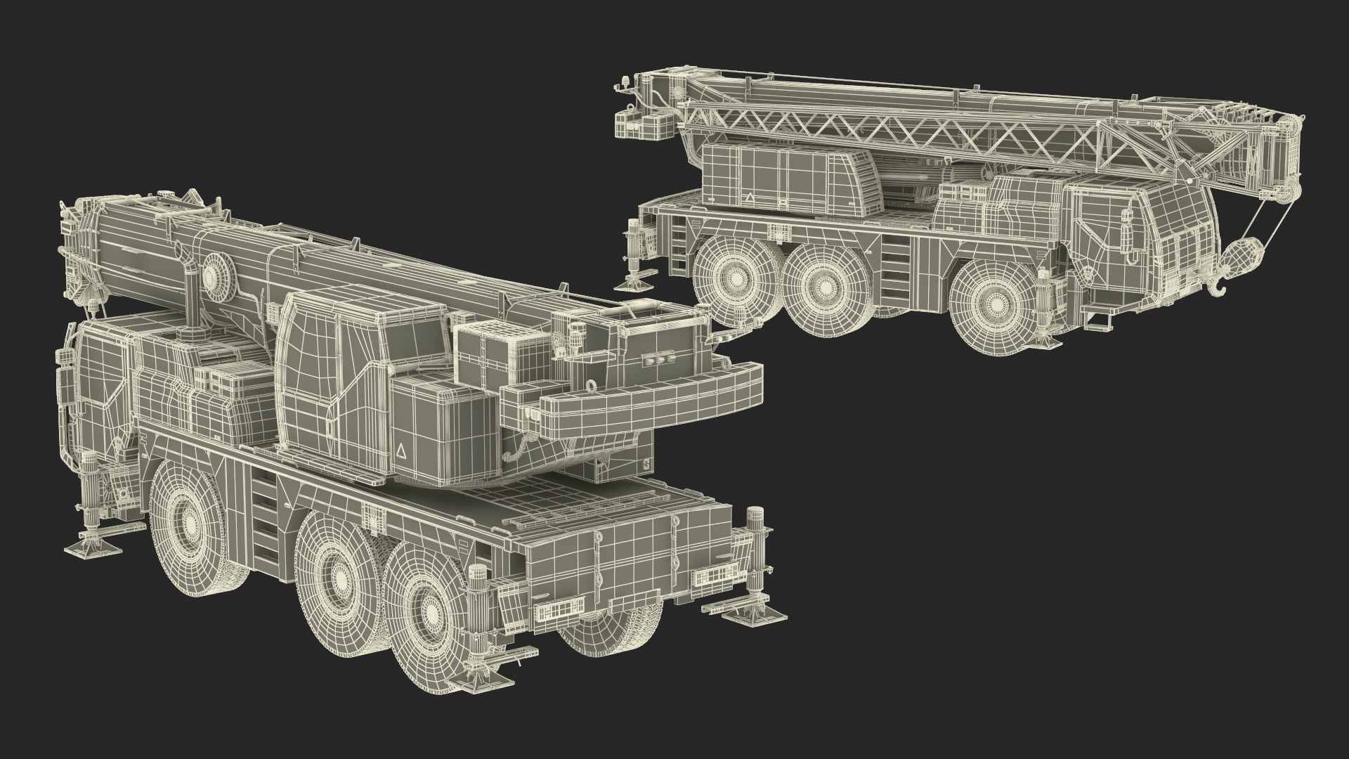 3D Mobile Crane Truck model