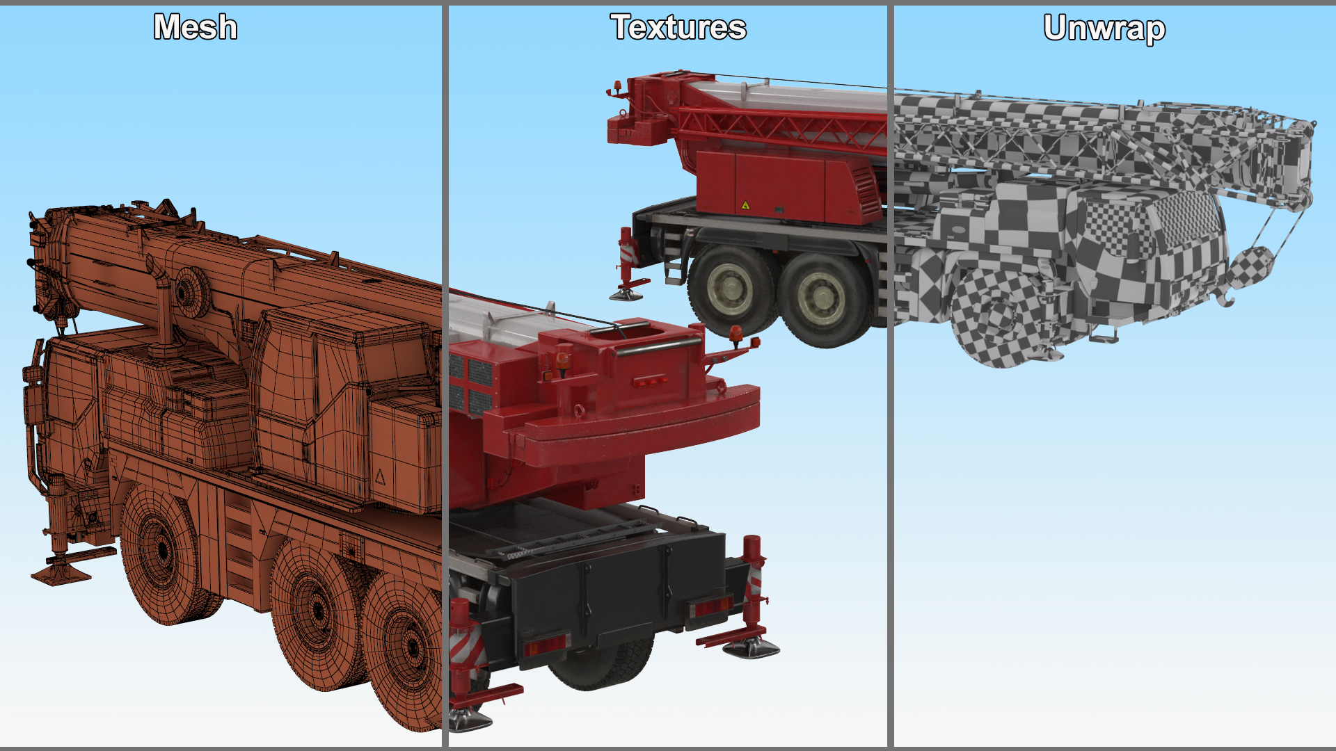 3D Mobile Crane Truck model