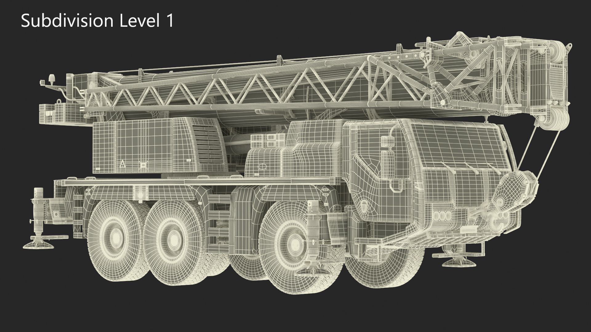3D Mobile Crane Truck model