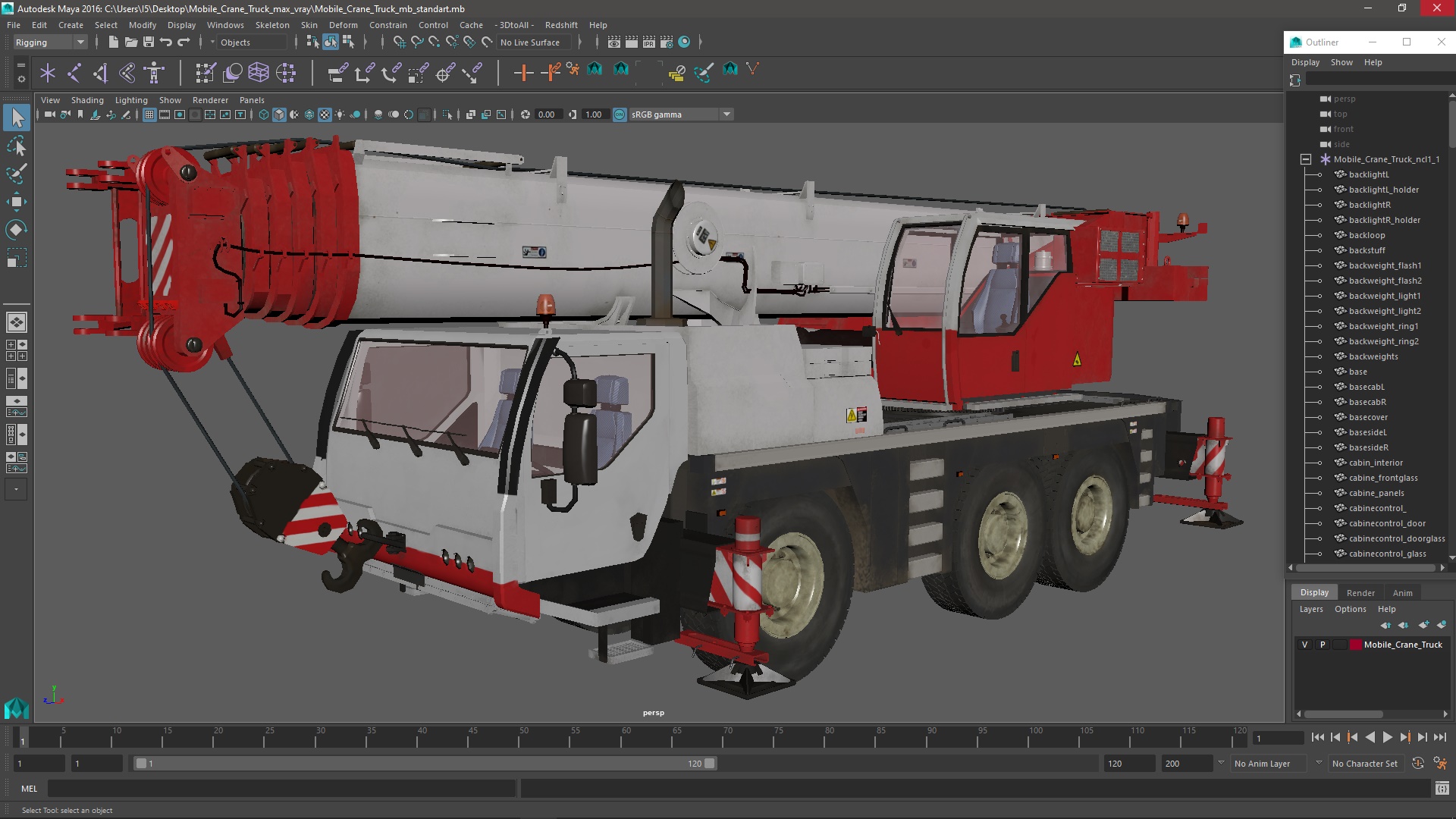 3D Mobile Crane Truck model