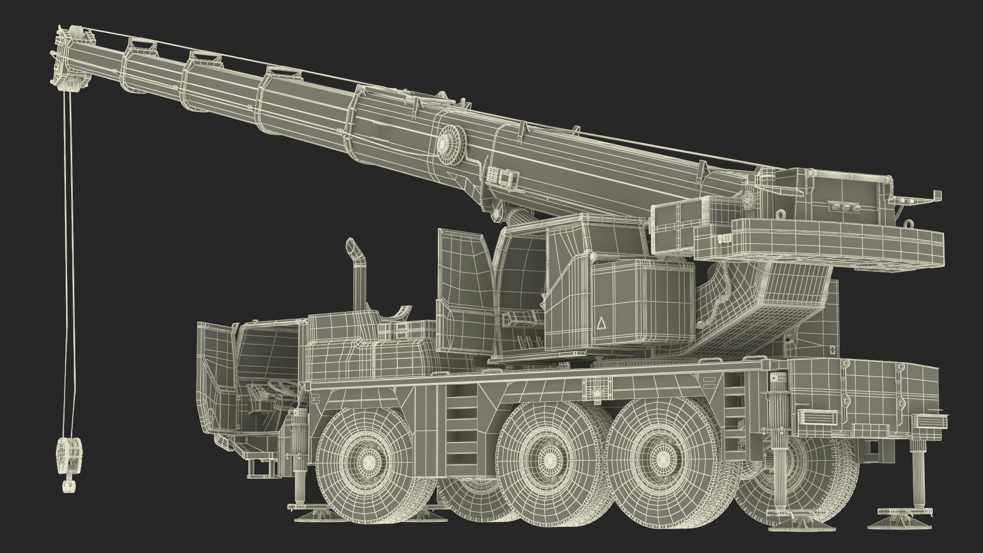 3D Mobile Crane Truck model
