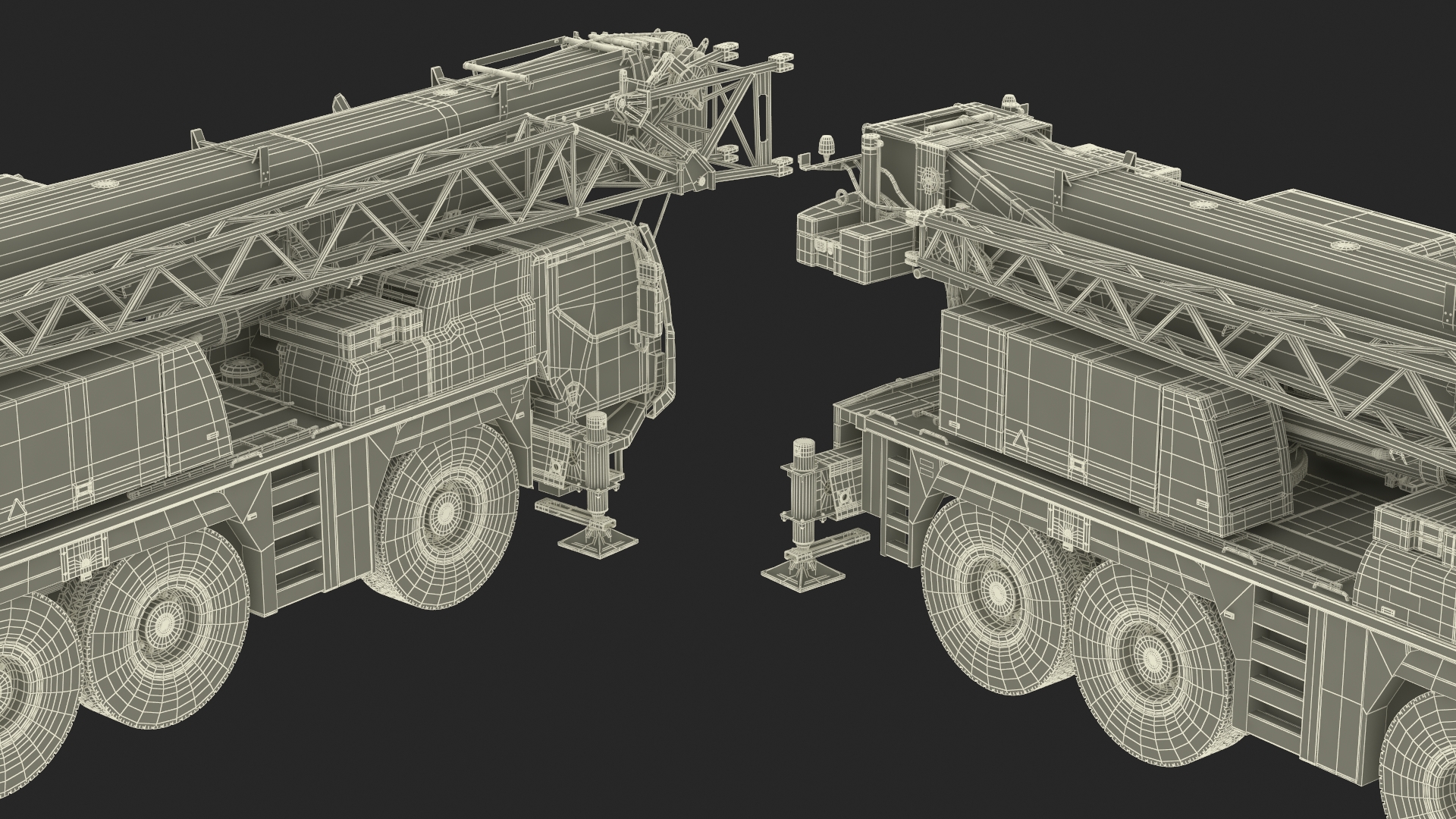 3D Mobile Crane Truck model