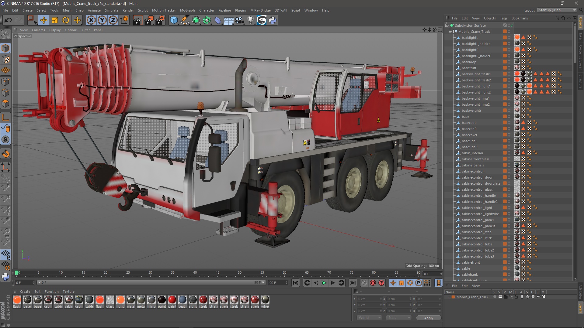 3D Mobile Crane Truck model