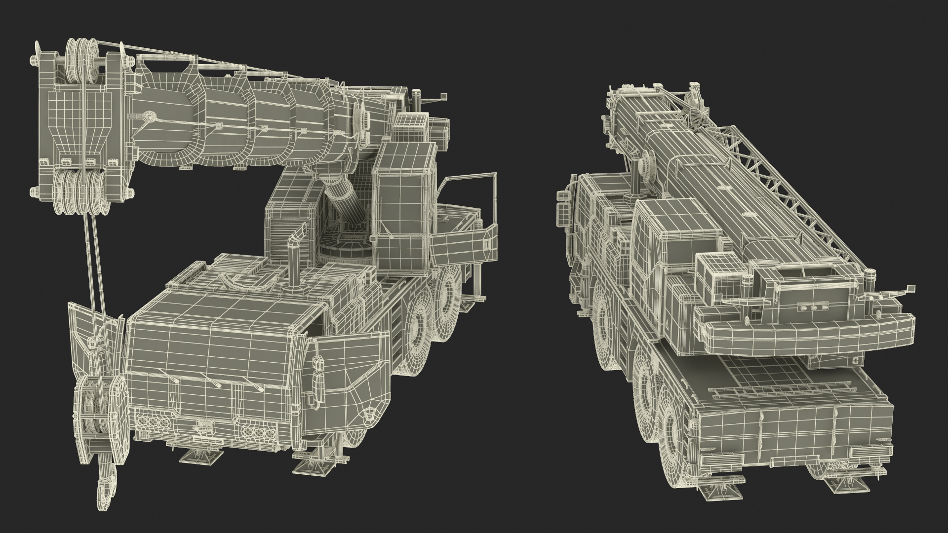 3D Mobile Crane Truck model