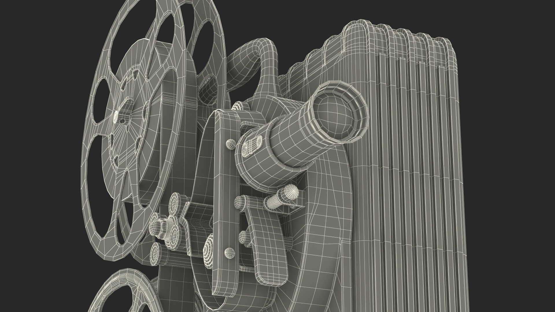 3D Vintage Movie Projector model