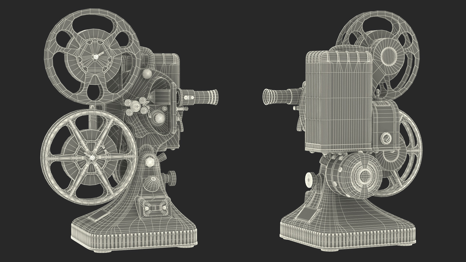 3D Vintage Movie Projector model