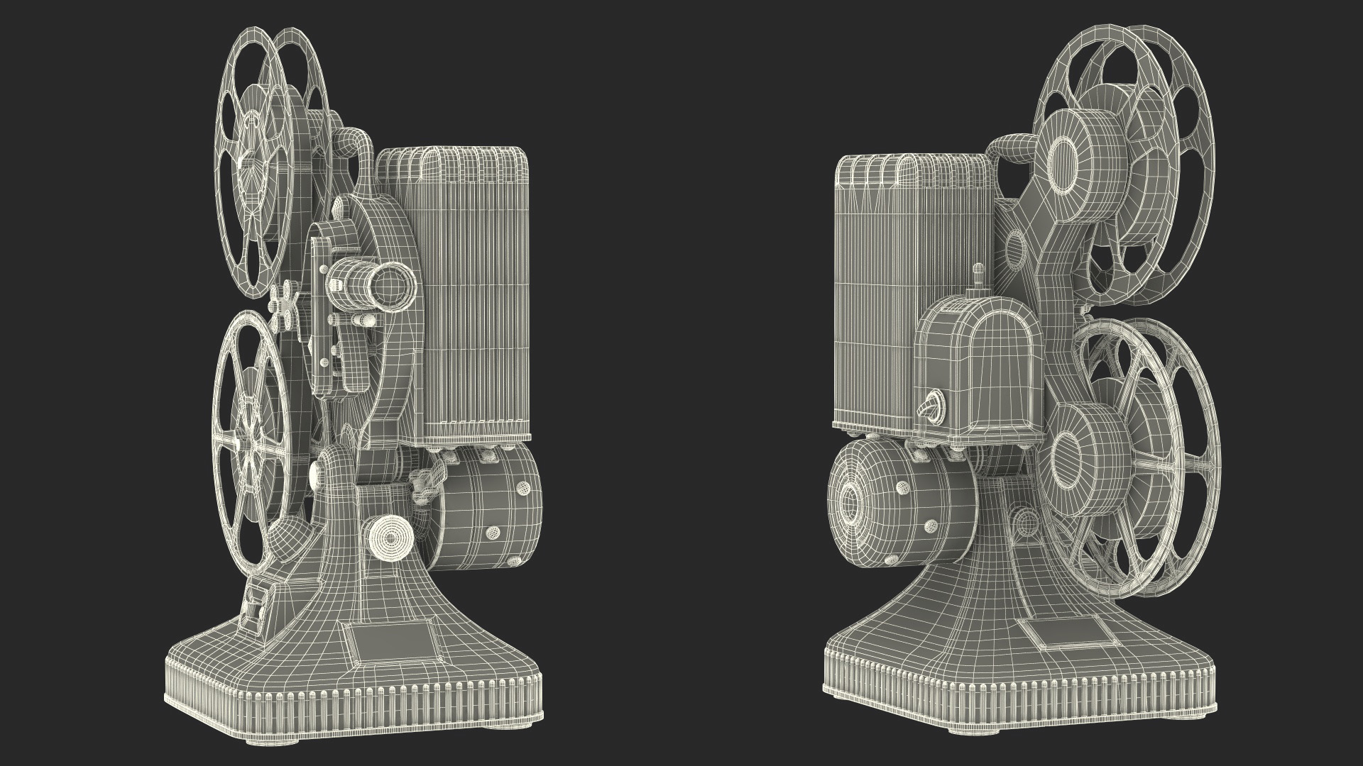 3D Vintage Movie Projector model