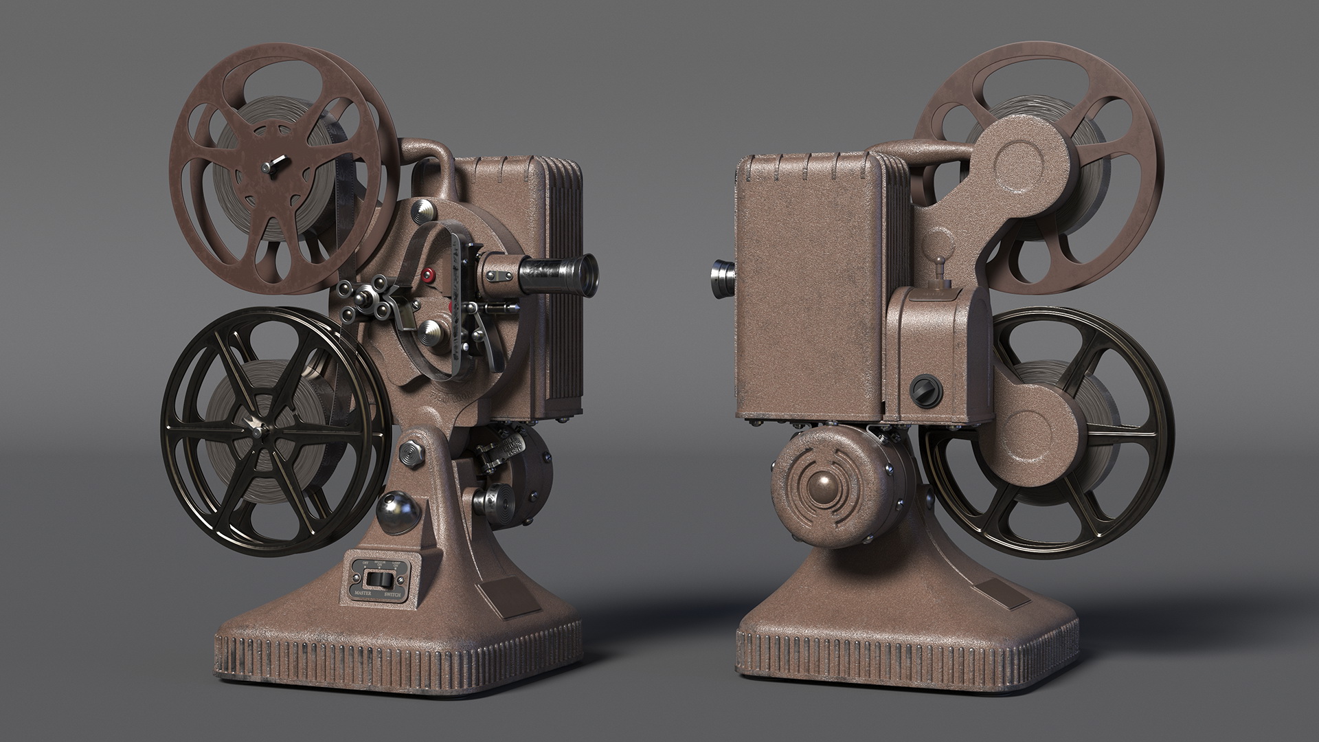 3D Vintage Movie Projector model