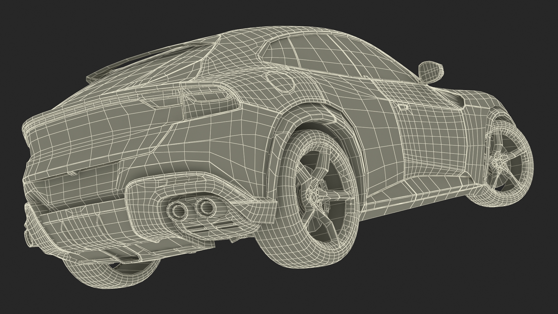 3D Sports Crossover Car Orange Rigged for Cinema 4D model