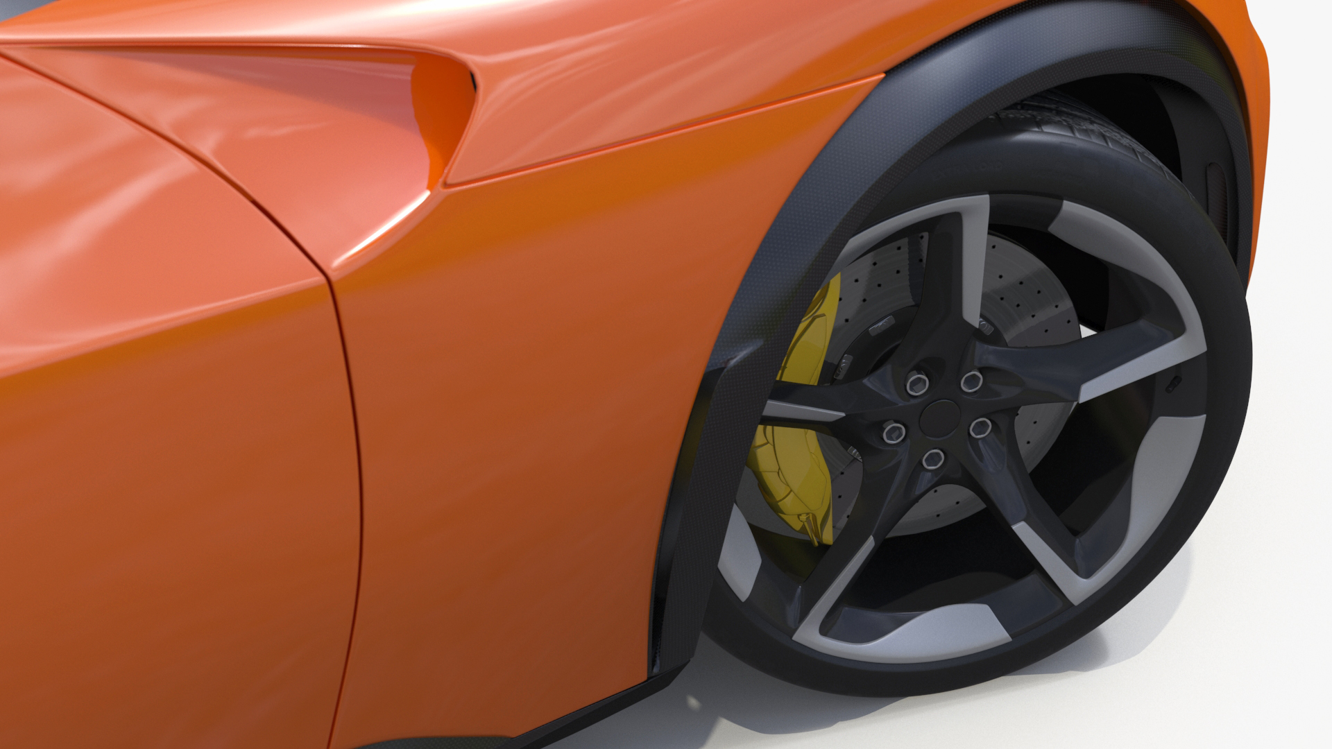 3D Sports Crossover Car Orange Rigged for Cinema 4D model