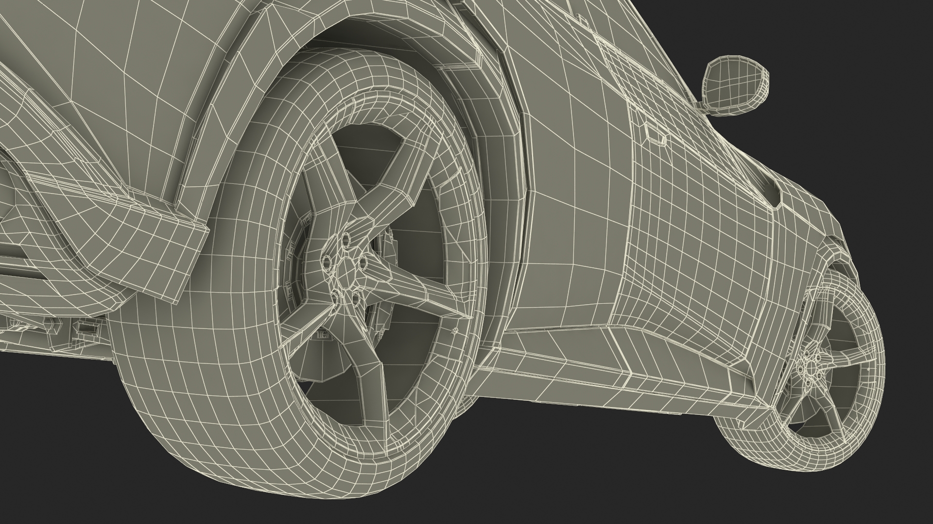 3D Sports Crossover Car Orange Rigged for Cinema 4D model