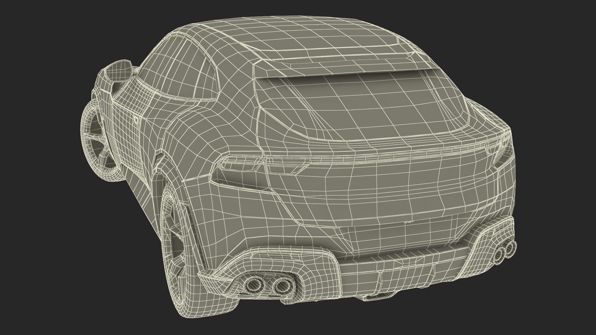 3D Sports Crossover Car Orange Rigged for Cinema 4D model