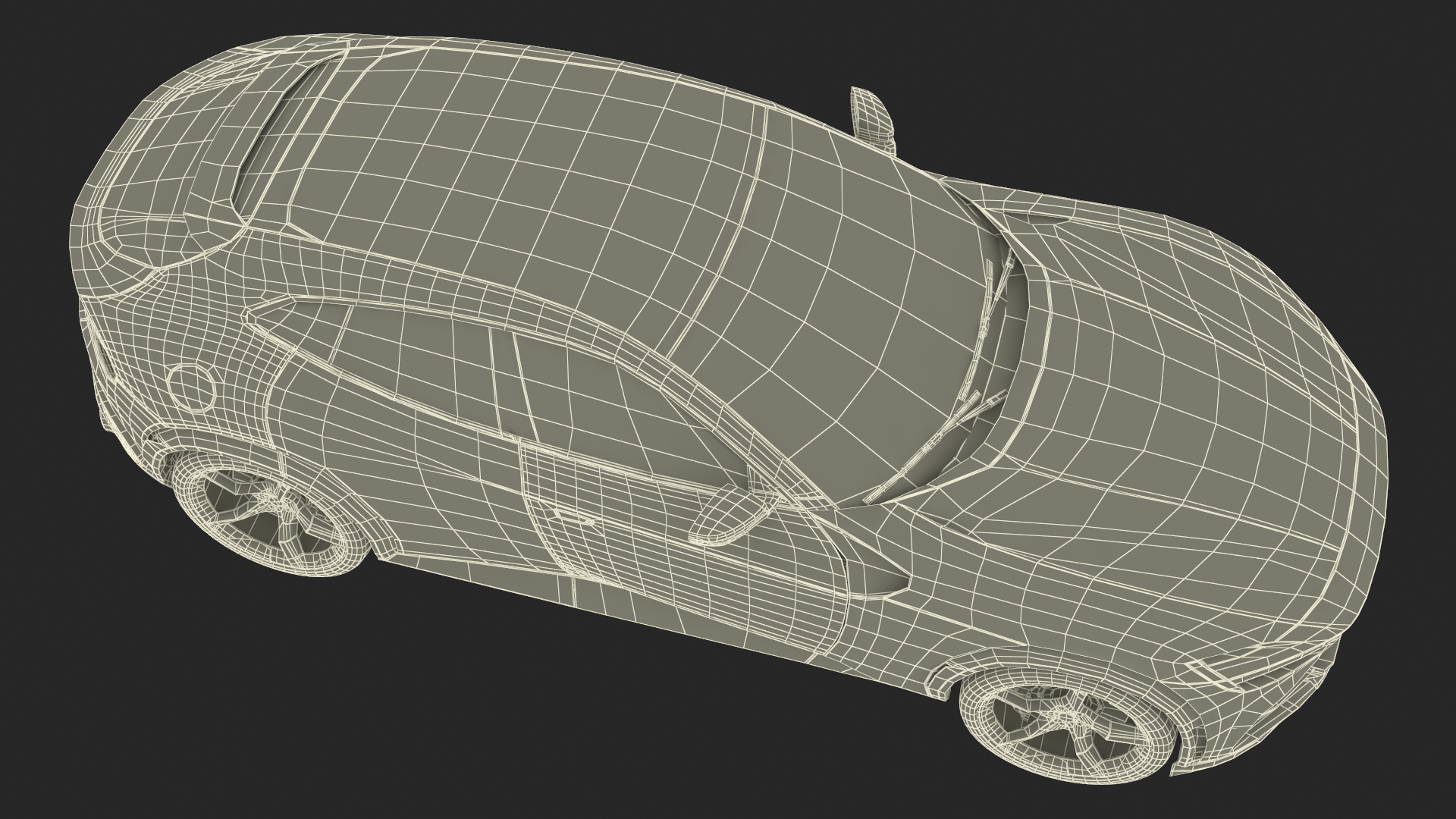 3D Sports Crossover Car Orange Rigged for Cinema 4D model