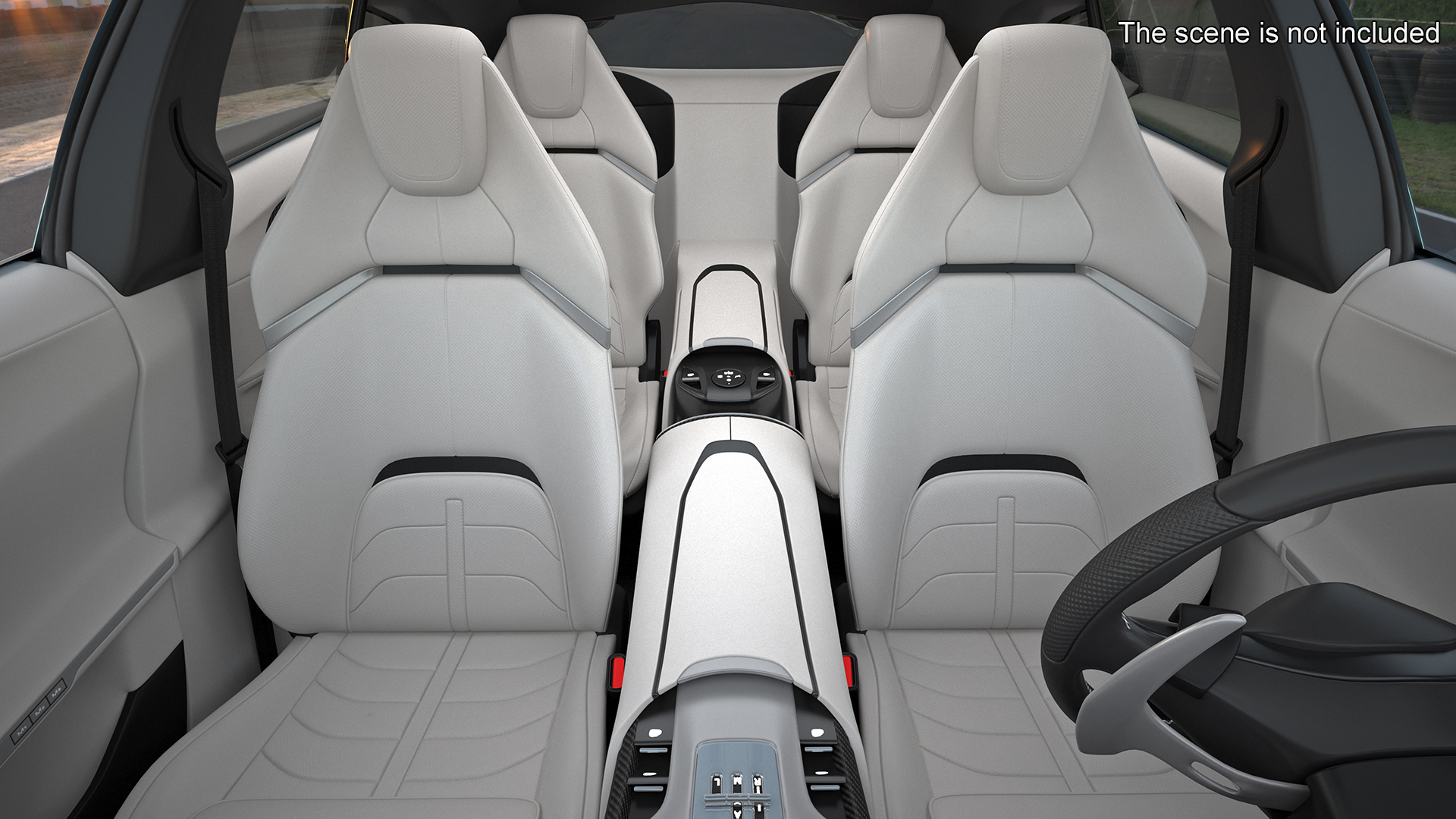 3D Sports Crossover Car Orange Rigged for Cinema 4D model