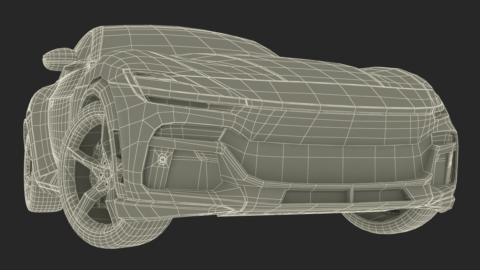 3D Sports Crossover Car Orange Rigged for Cinema 4D model