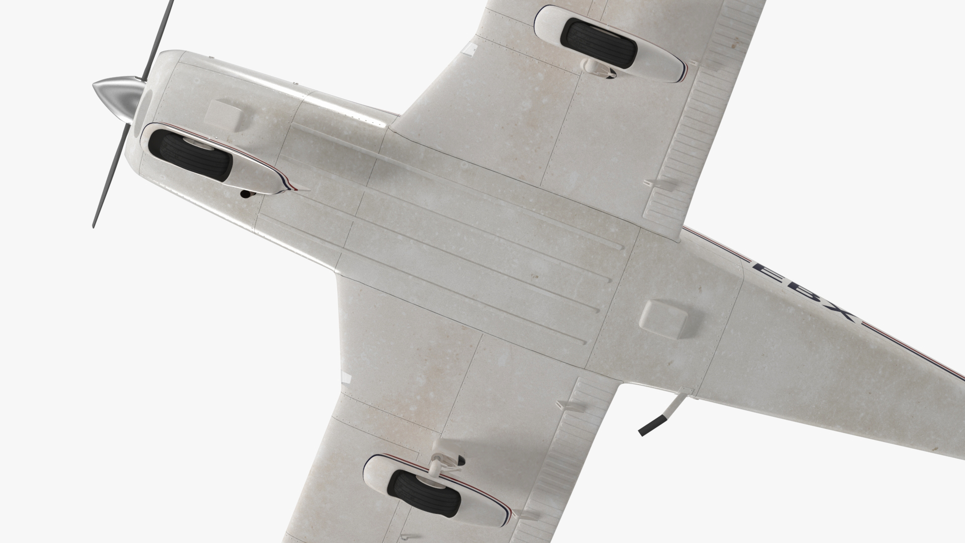 Private Propeller Aircraft Piper PA-28 Cherokee Rigged 3D model