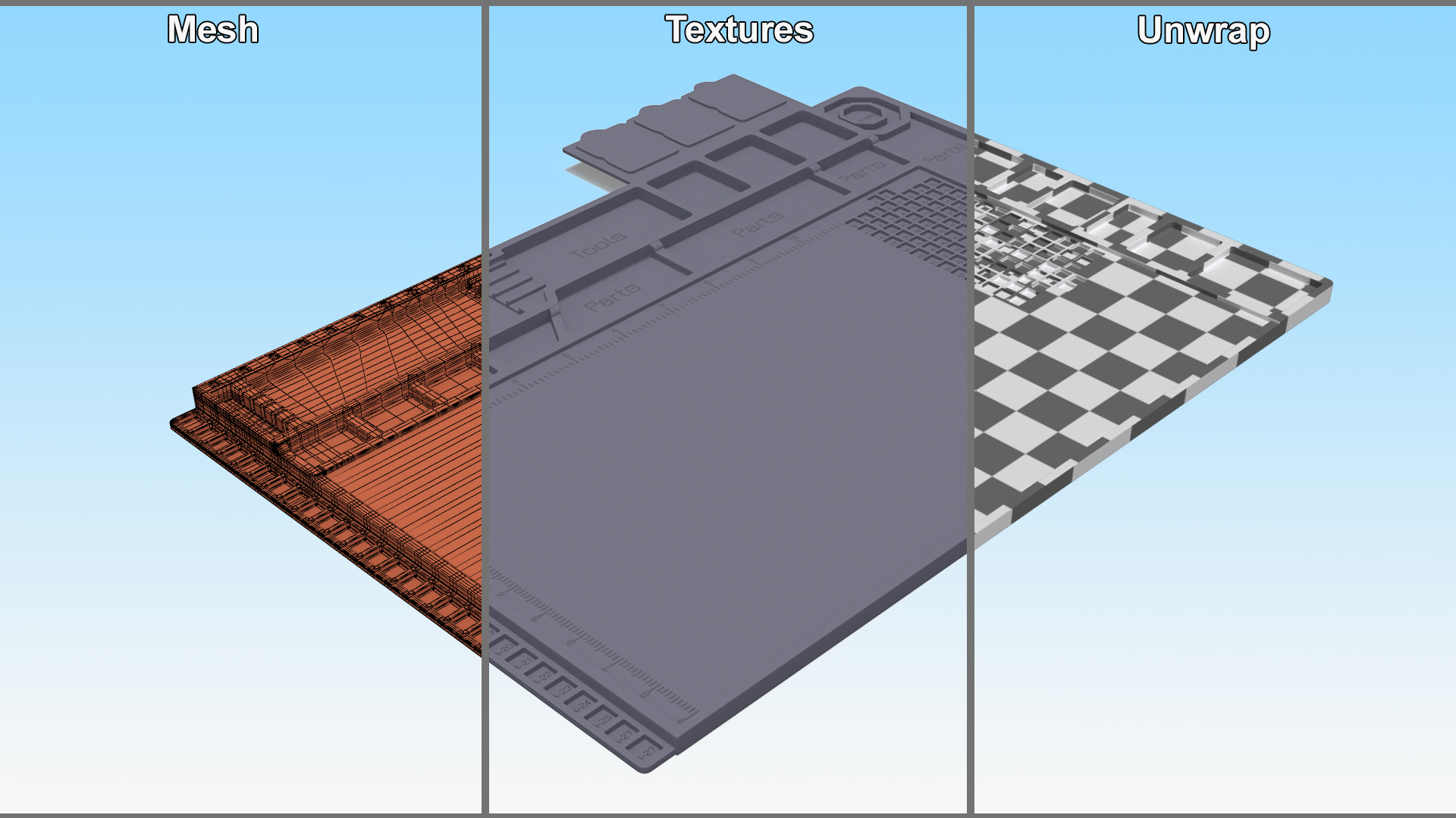 3D model Silicone Repair Mat Black