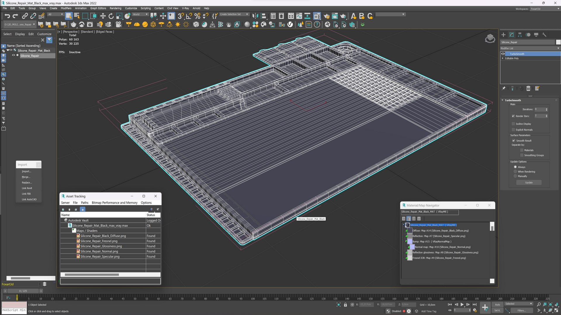 3D model Silicone Repair Mat Black