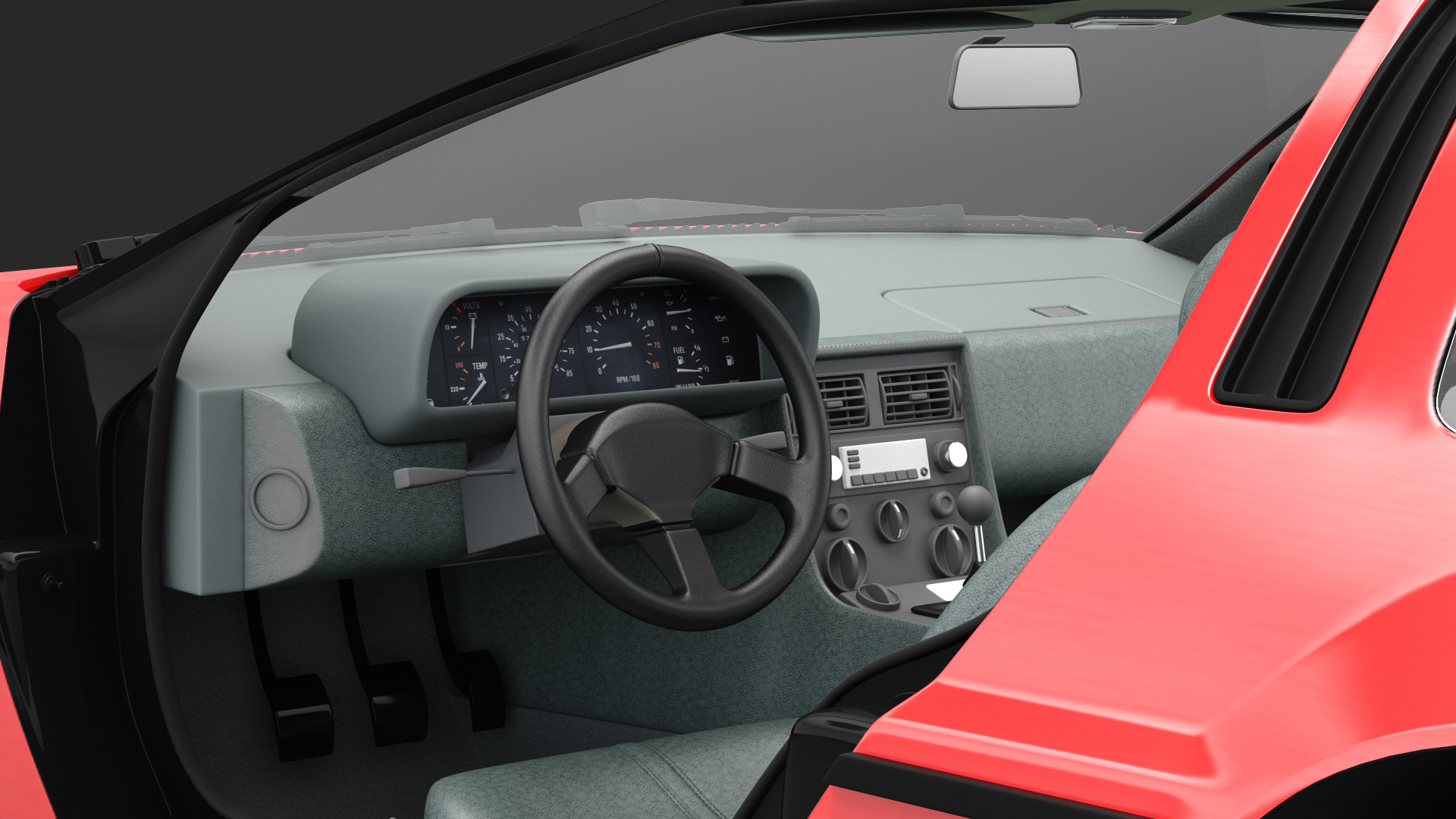 3D 80s Sport Car Generic