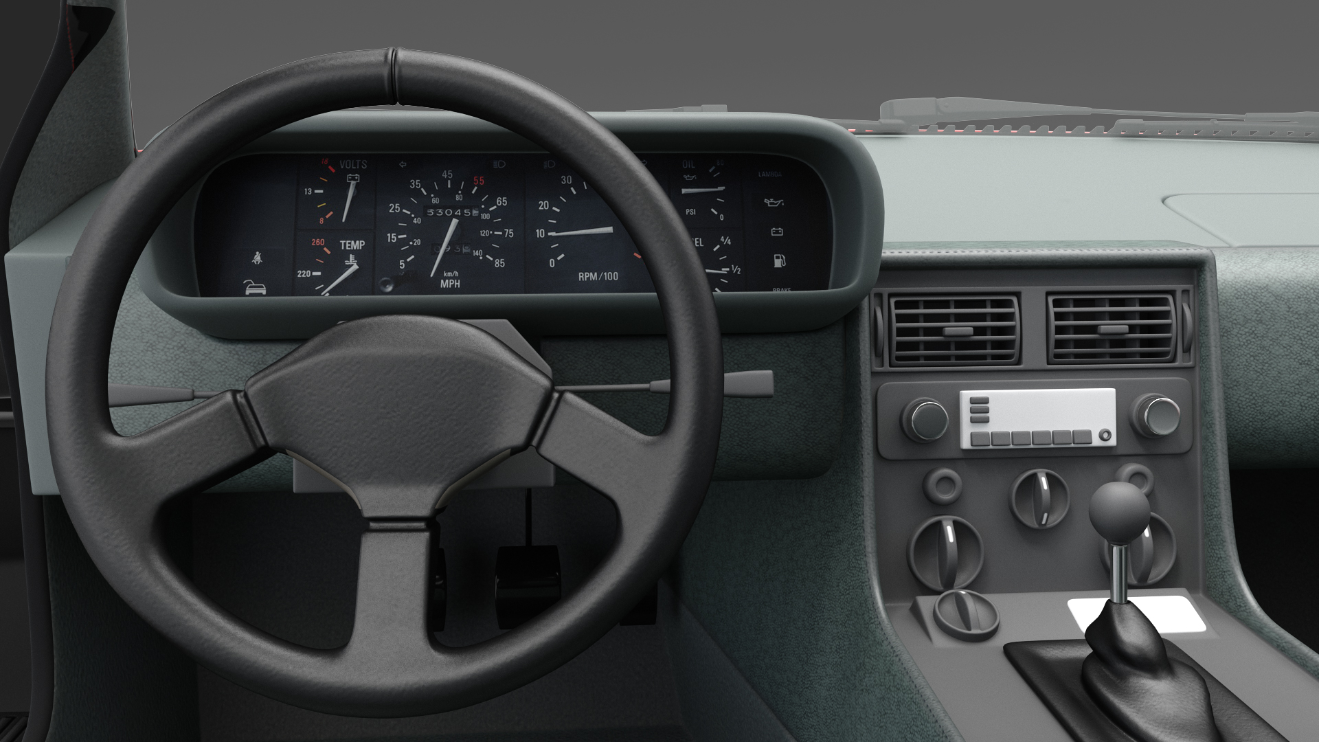 3D 80s Sport Car Generic