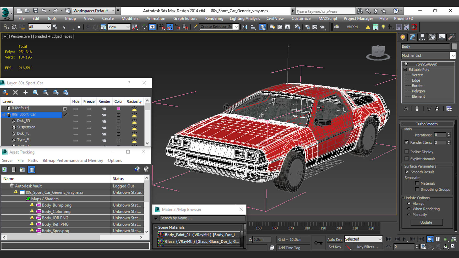 3D 80s Sport Car Generic