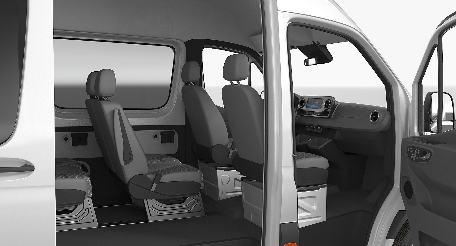 3D Mercedes Sprinter Tourer 2019 Rigged