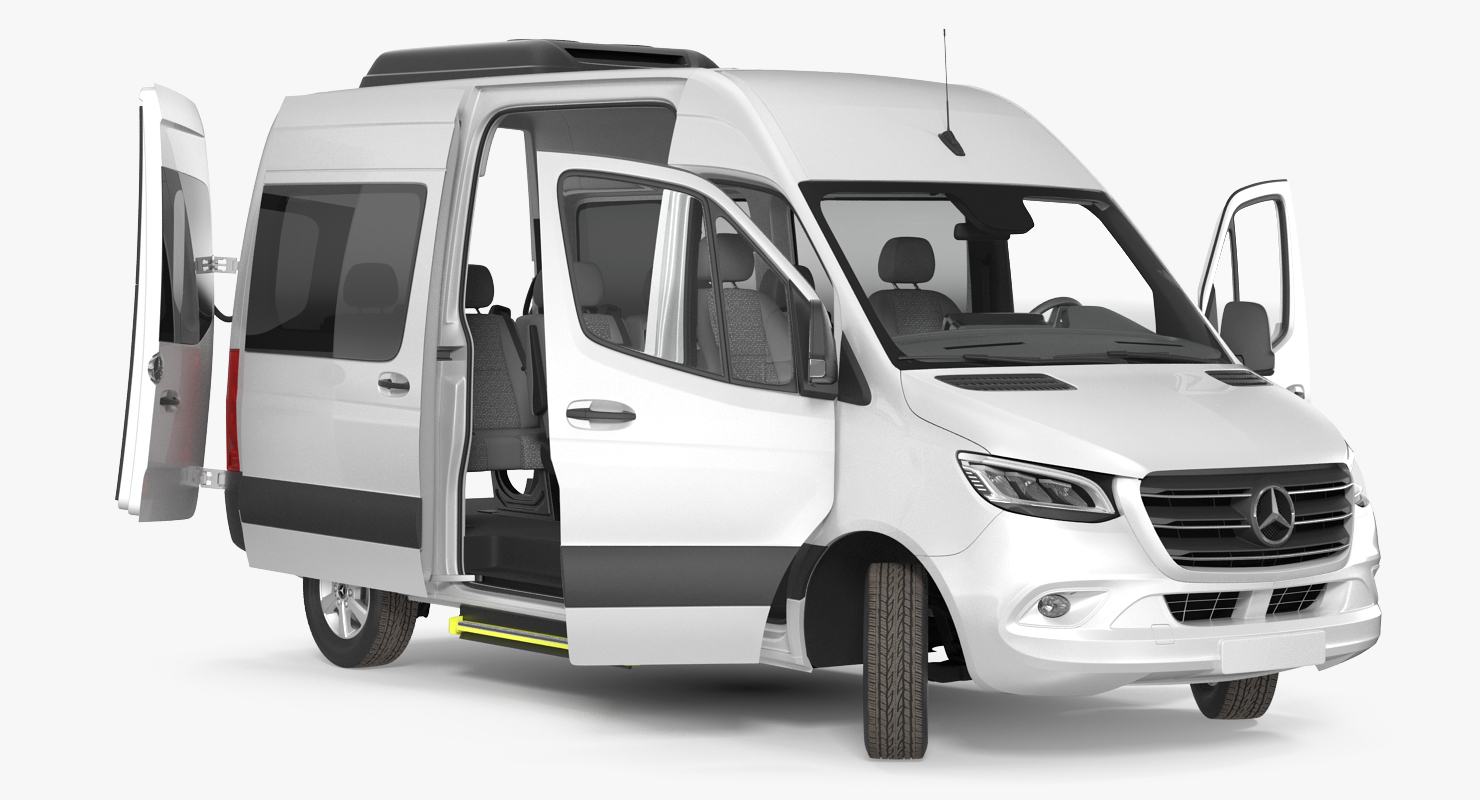 3D Mercedes Sprinter Tourer 2019 Rigged