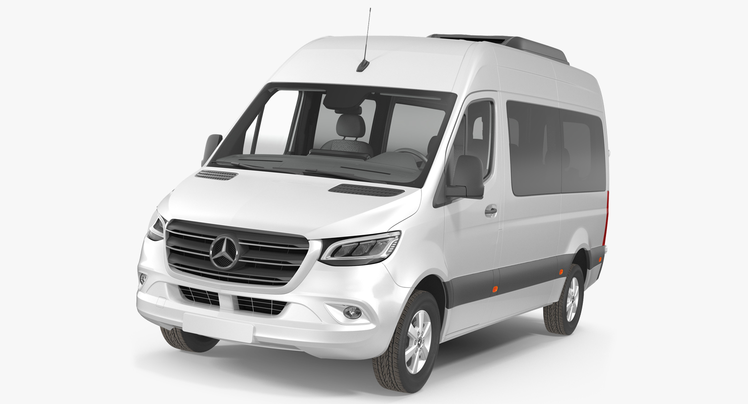 3D Mercedes Sprinter Tourer 2019 Rigged