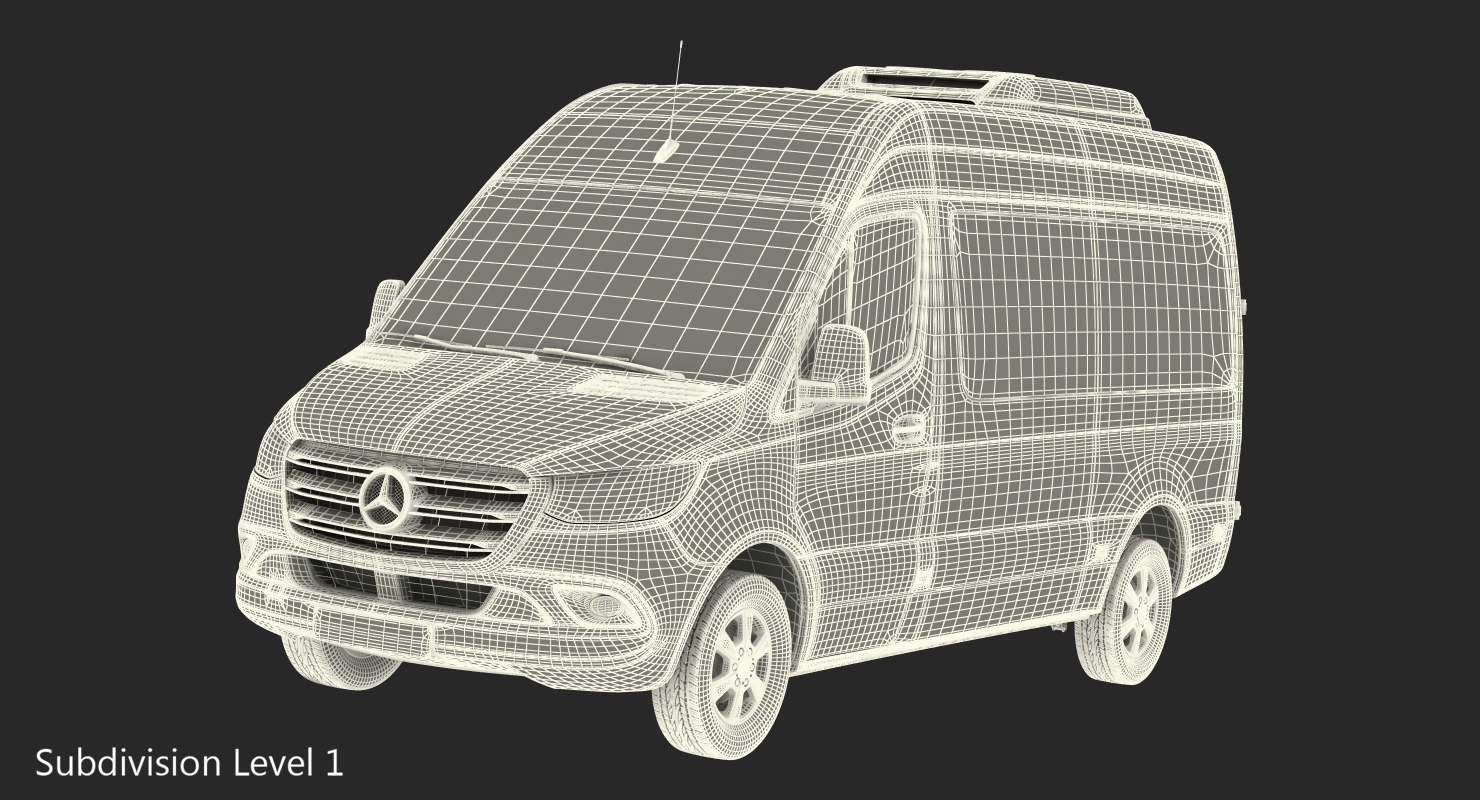 3D Mercedes Sprinter Tourer 2019 Rigged